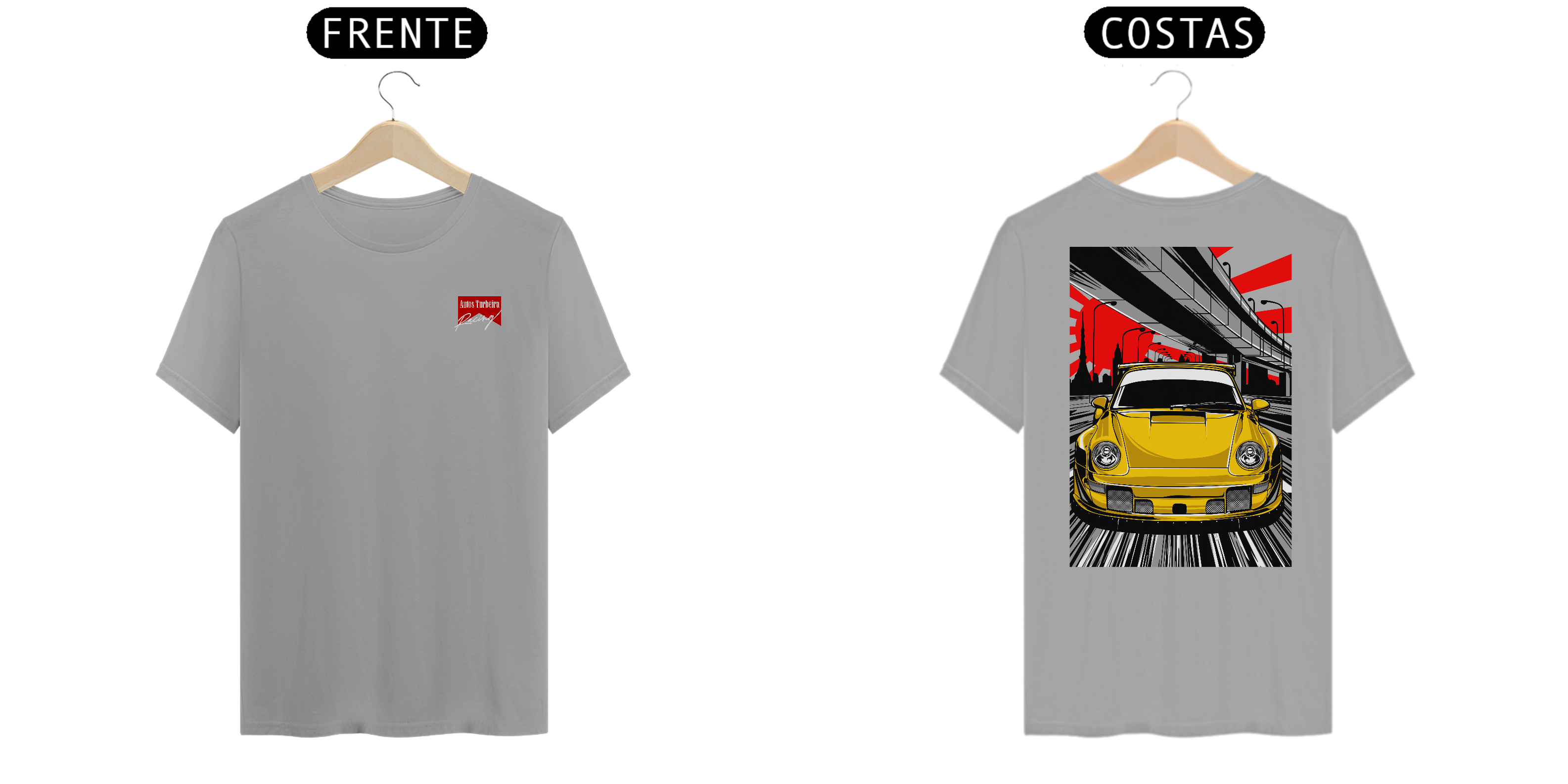 CAMISETA QUALITY YELLOW CAR - LOGO AUTOS TURBEIRA RACING
