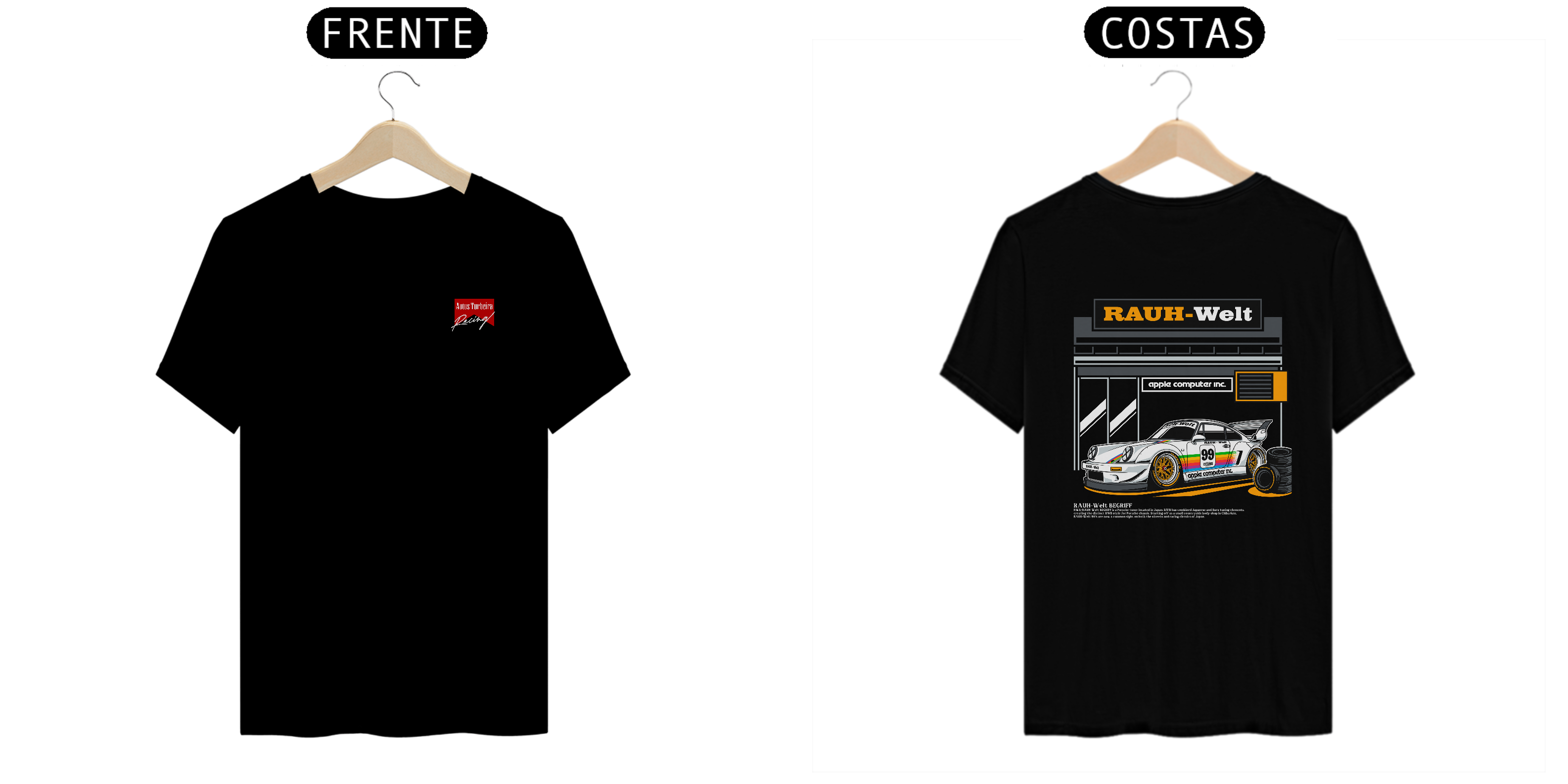 CAMISETA QUALITY APPLE COMPUTER - LOGO AUTOS TURBEIRA RACING