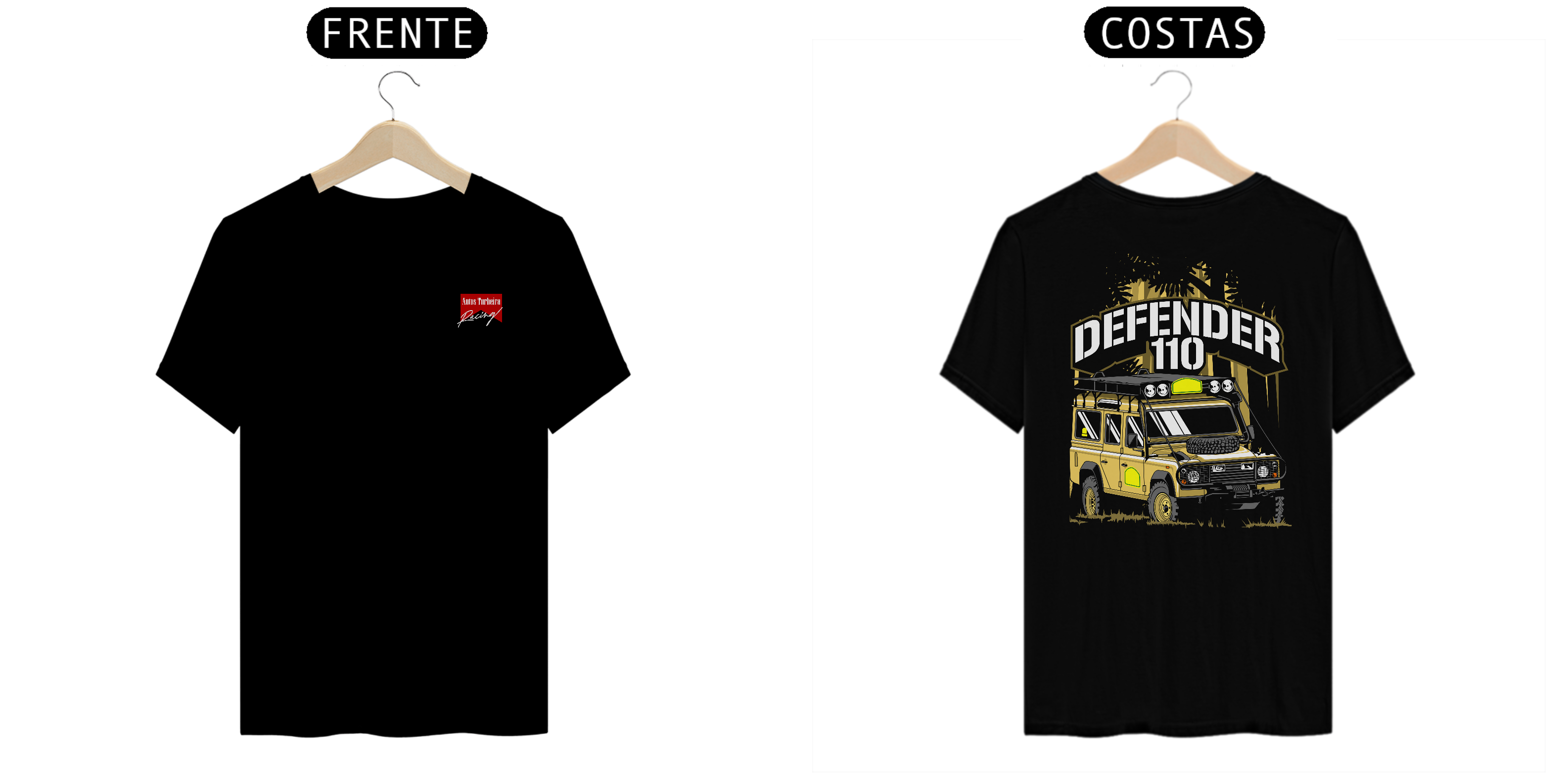 CAMISETA QUALITY DEFENDER 110 - LOGO AUTOS TURBEIRA RACING