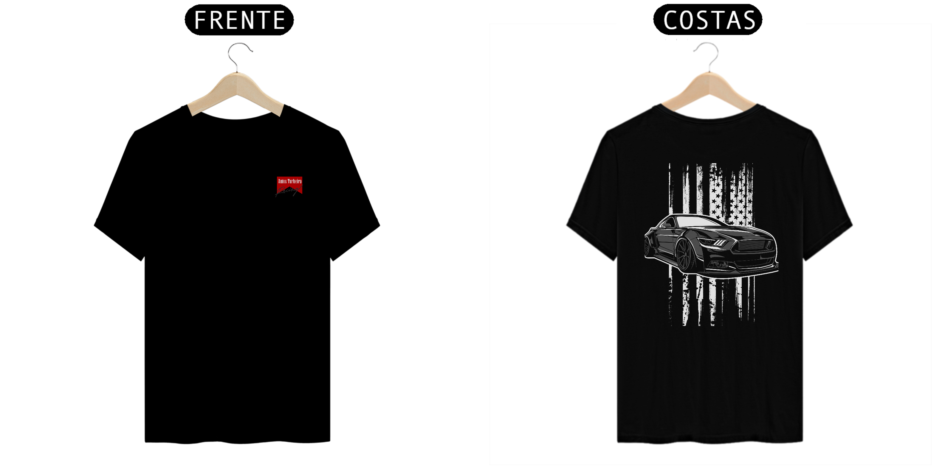 CAMISETA QUALITY GREY CAR - LOGO AUTOS TURBEIRA RACING