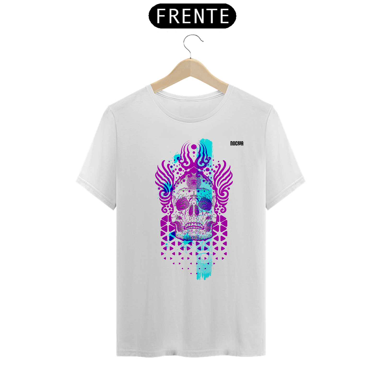 Polka Trash Art - Caveira Colorida