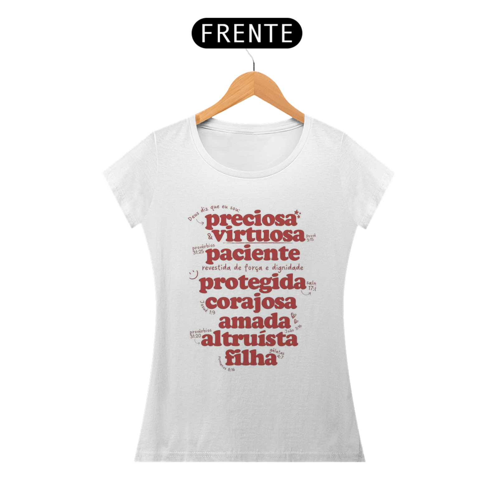 CAMISETA FEMININA PREMIUM VIRTUDES