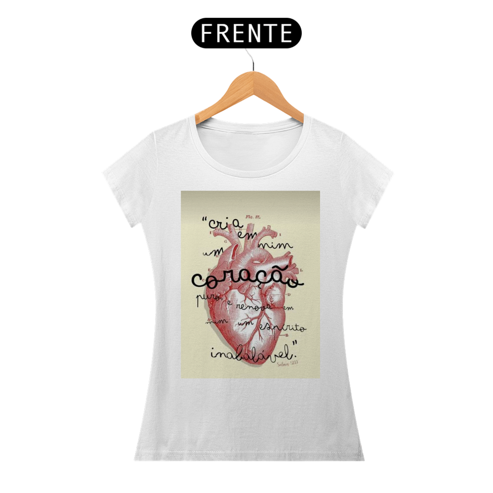 CAMISETA FEMININA CORAÇÃO PURO