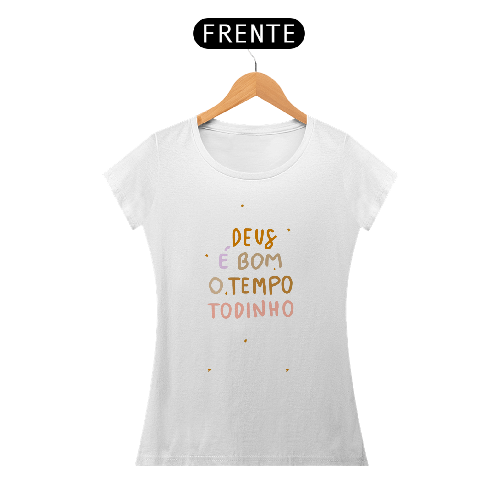CAMISETA FEMININA DEUS E BOM