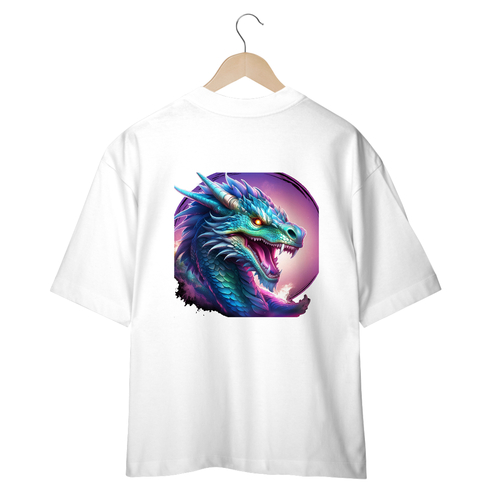 Nome do produto: Neon Dragon Oversized T-Shirt: Style