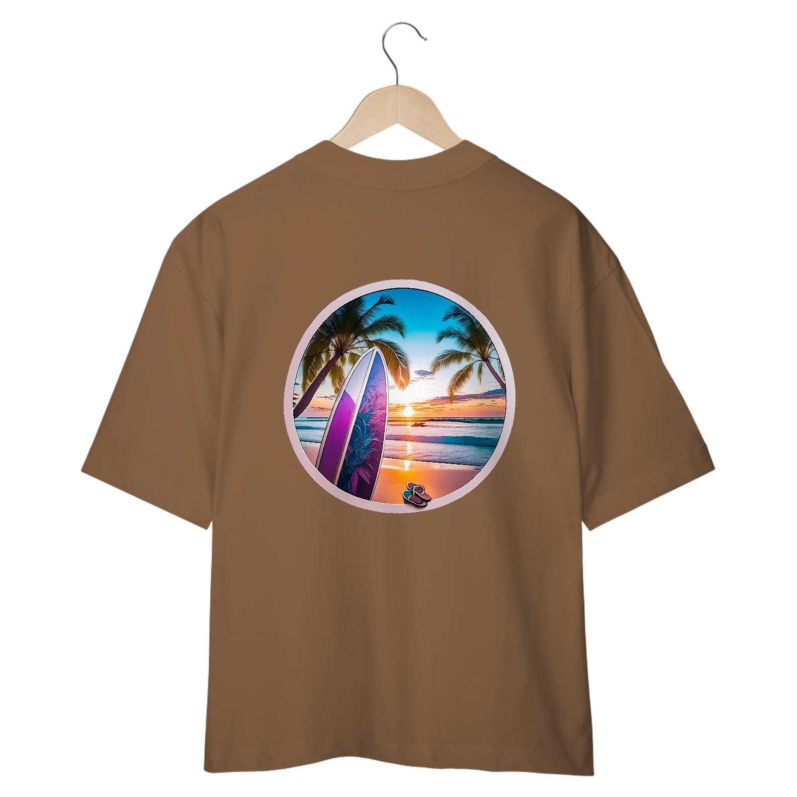 Neon Surfboard Oversized T-Shirt