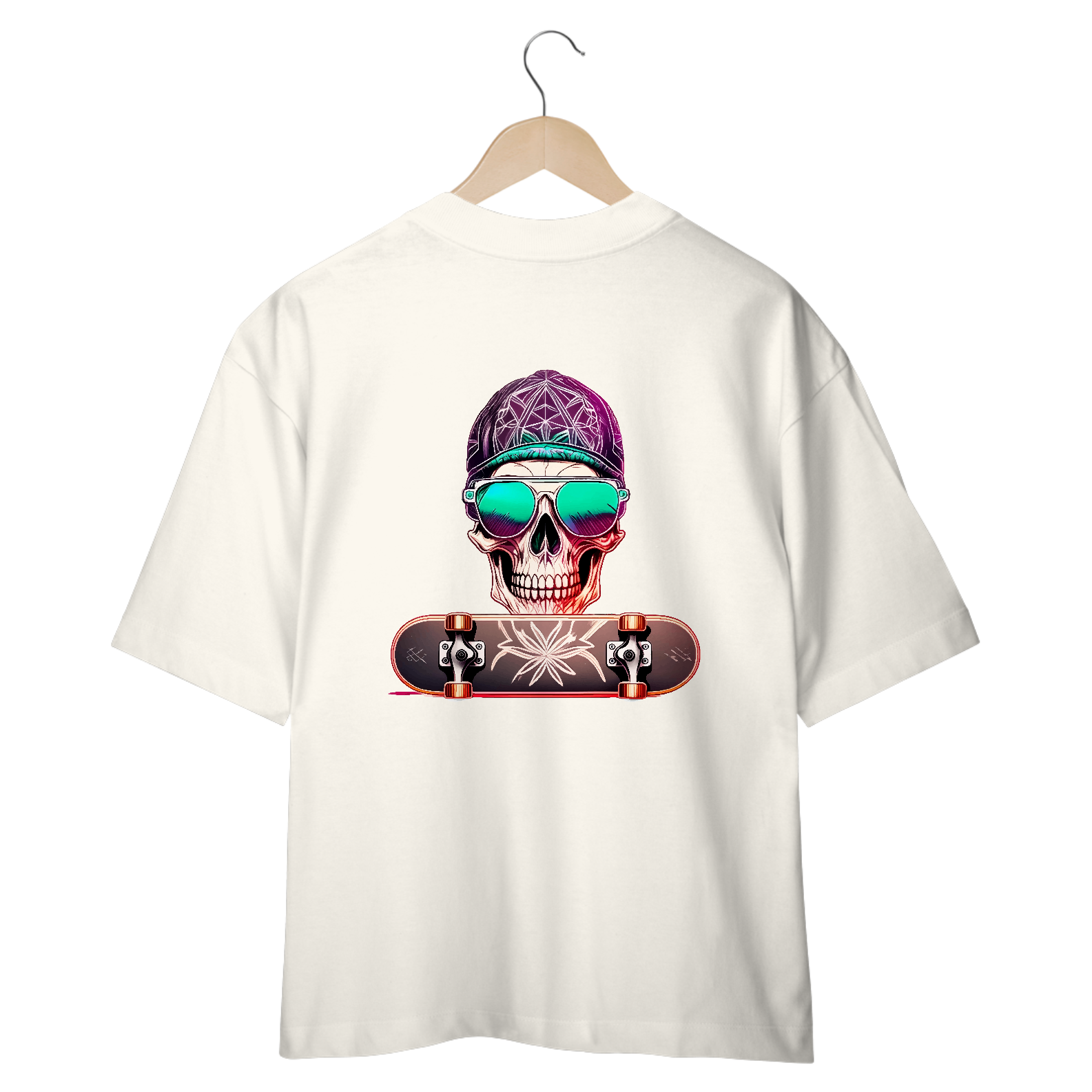 Neon Skull Skate Oversized T-Shirt