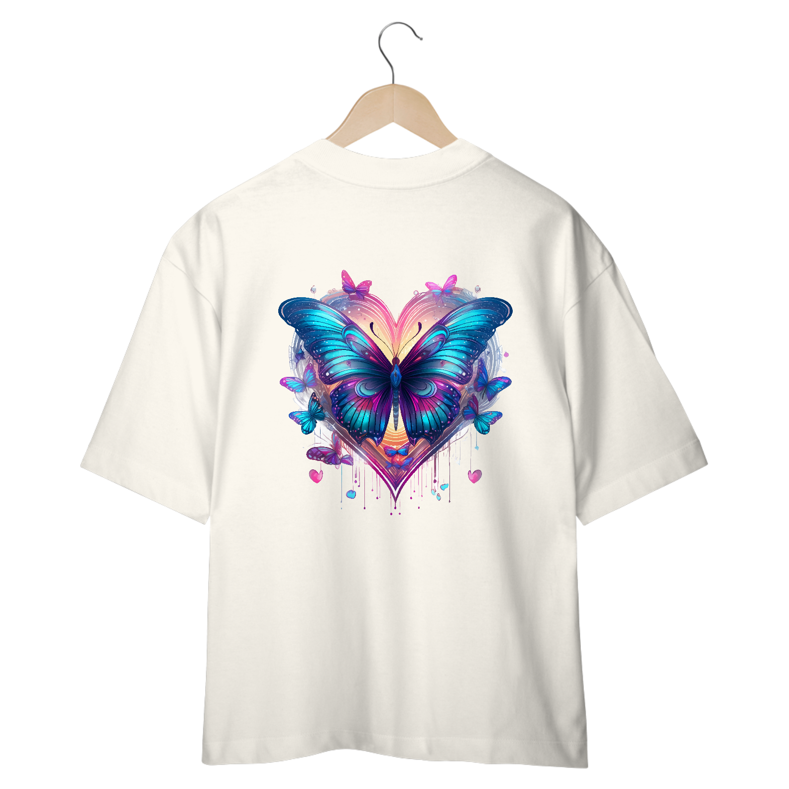 Neon Butterfly Oversized T-Shirt