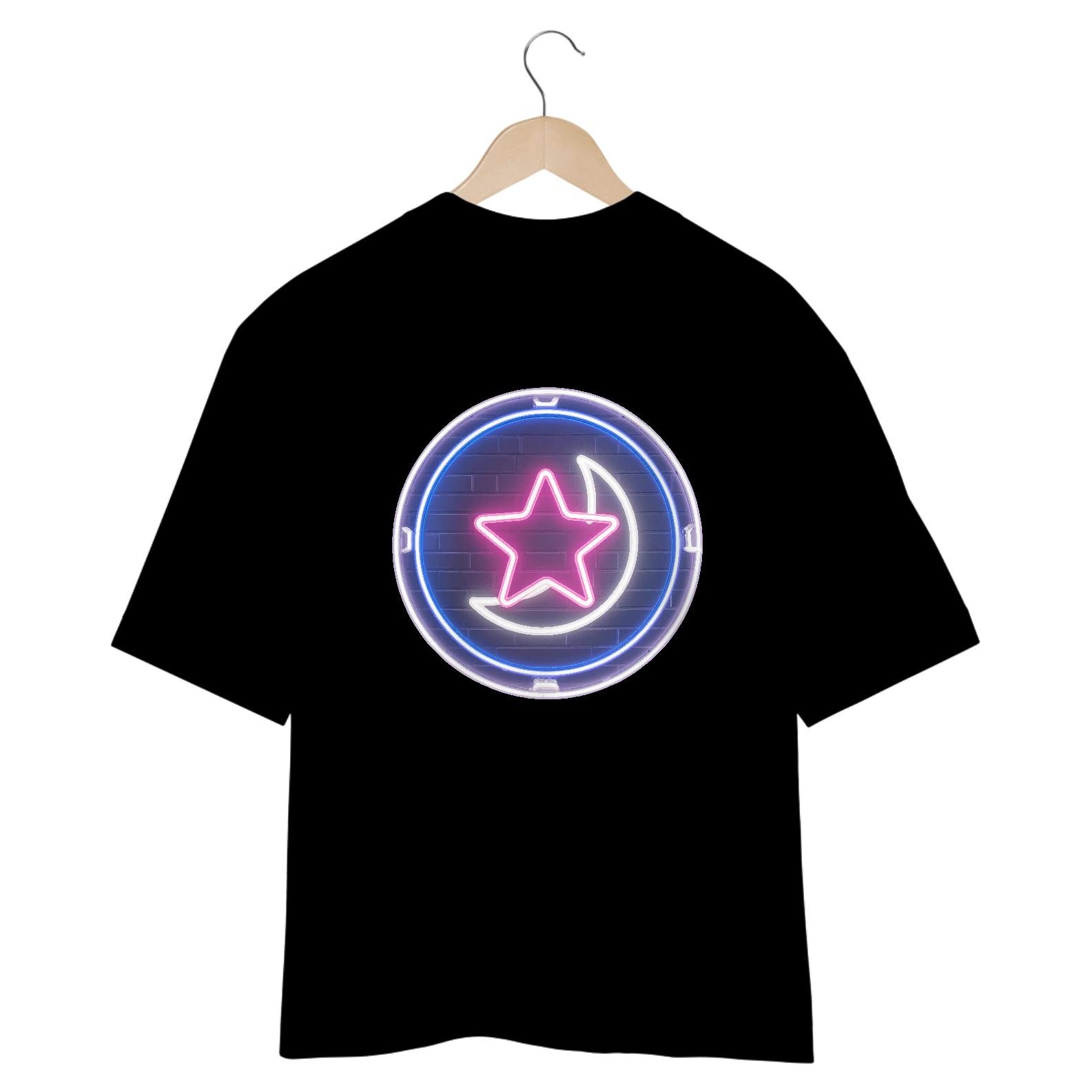 Oversized Neon Star Graphic