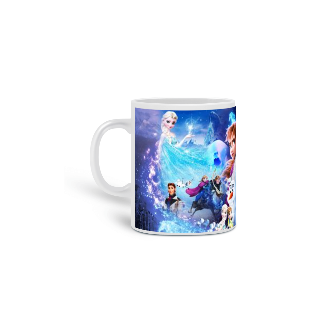 Caneca Frozen (fundo azul)