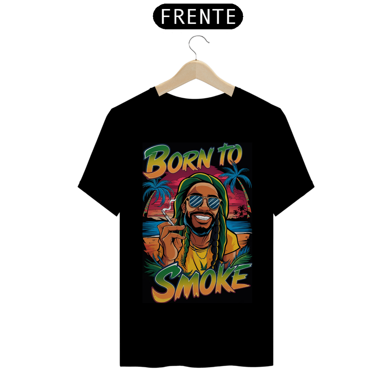 T - shirt Born To Smoke W Style