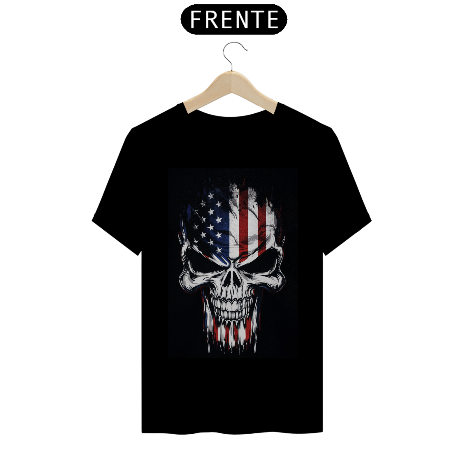 T - shirt Caveira USA W Style