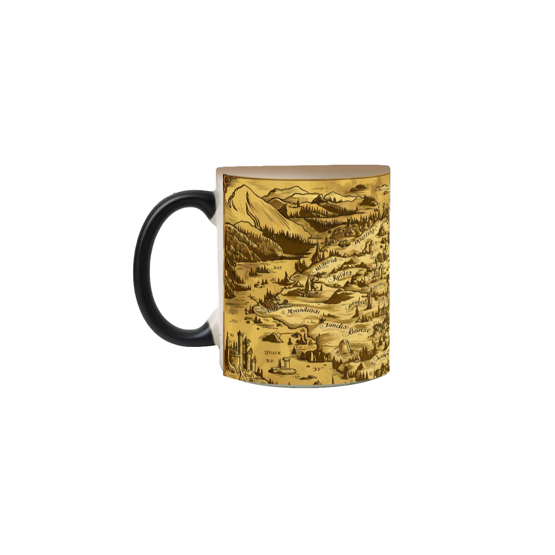 caneca mágica mapa do tesouro vintage