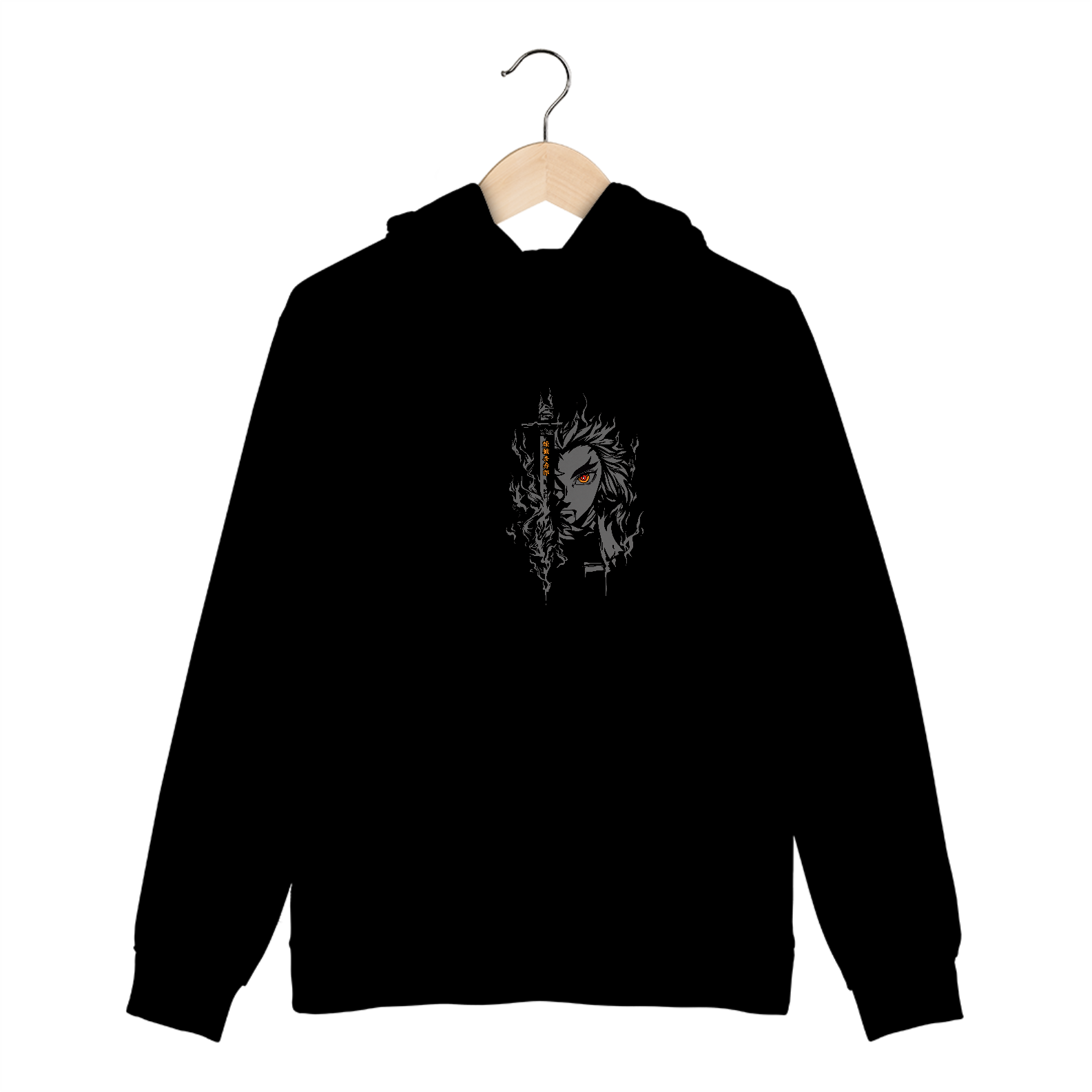 Nome do produto: Moletom canguru, Rengoku Kyojuro demônio assassino