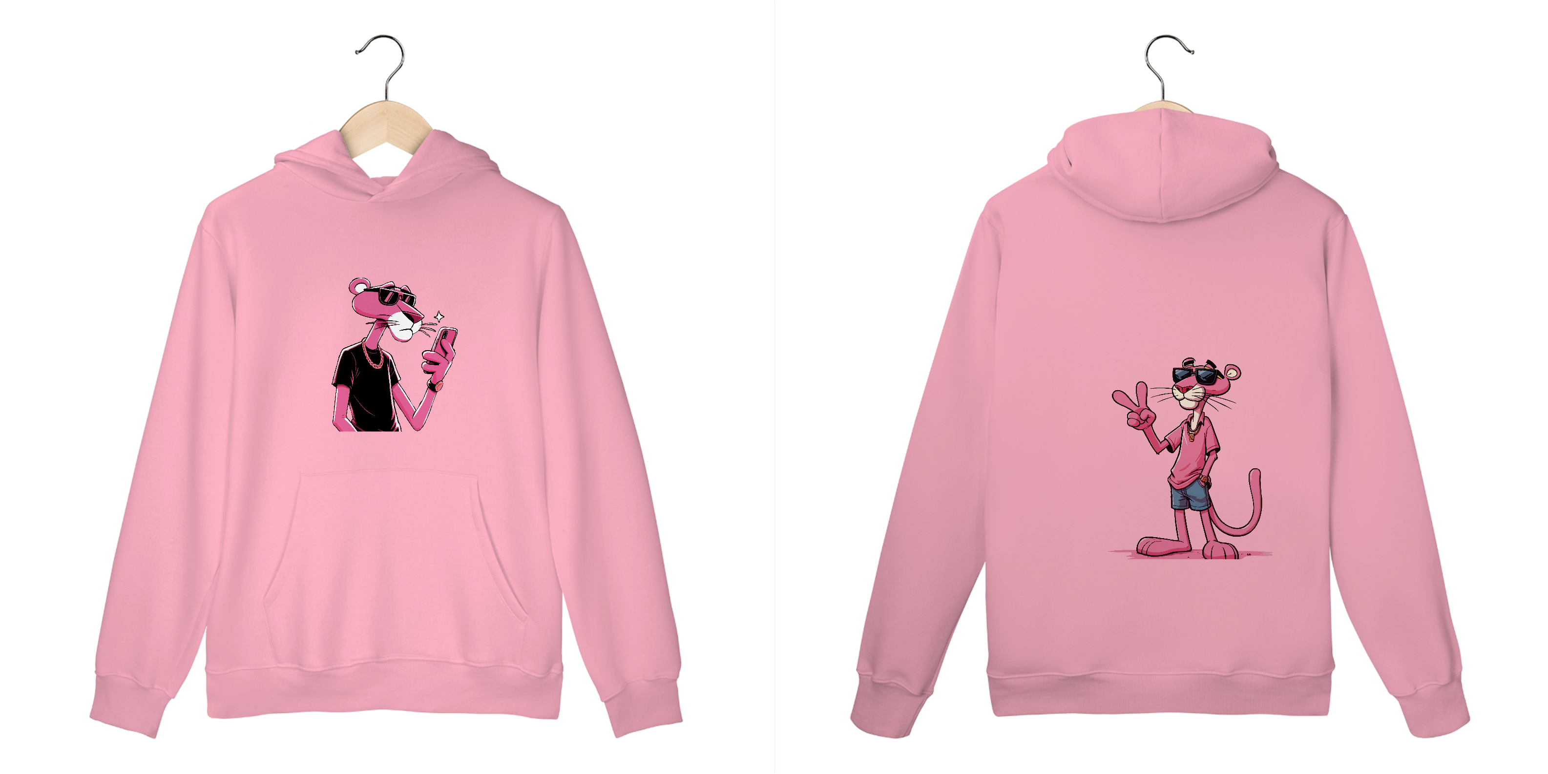 Moletom canguru, Pantera cor de rosa