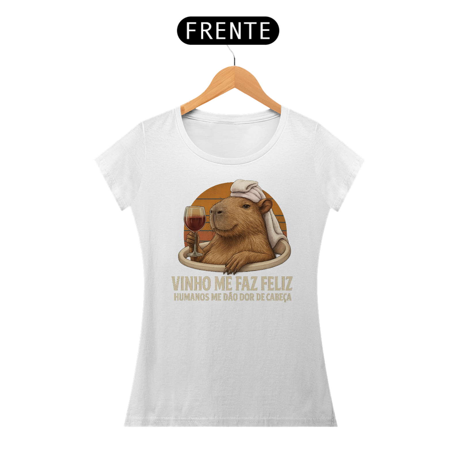 Babylook Fem Capivara & Vinho