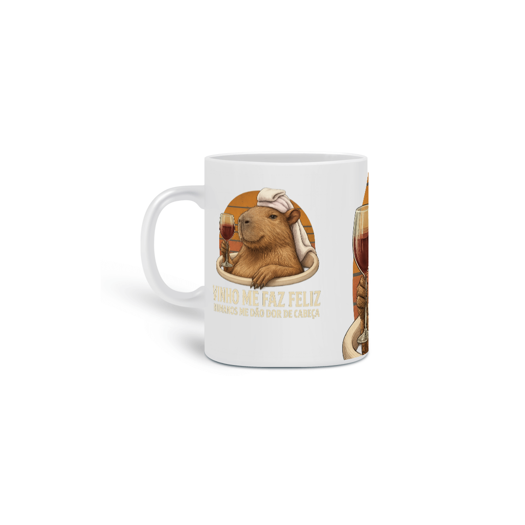 Caneca Capivara & Vinho