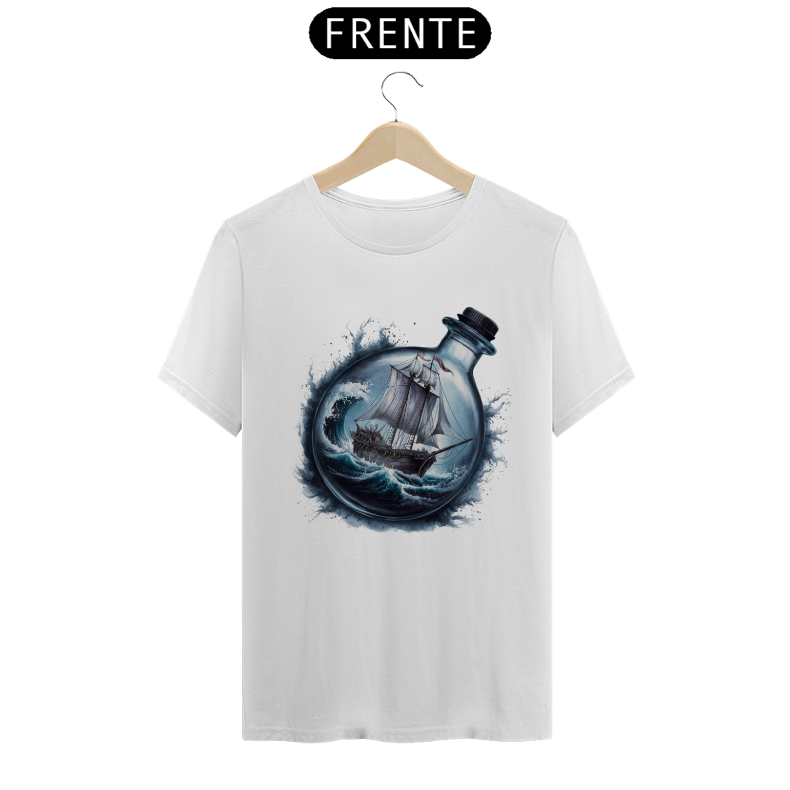 Camiseta - Navio na garrafa