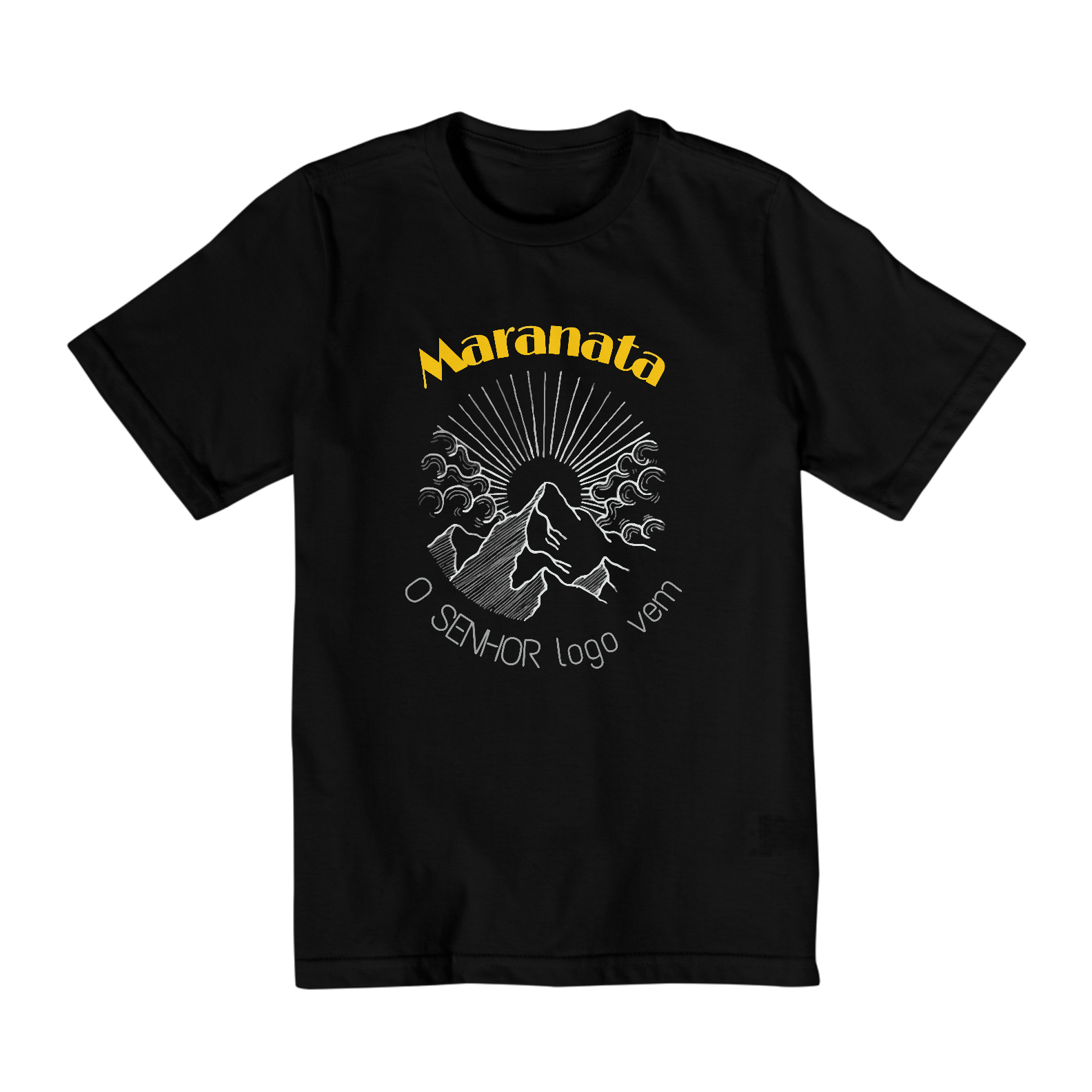 CAMISA QUALITY INFANTIL 10 A 14 |  MARANATA - O SENHOR LOGO VEM