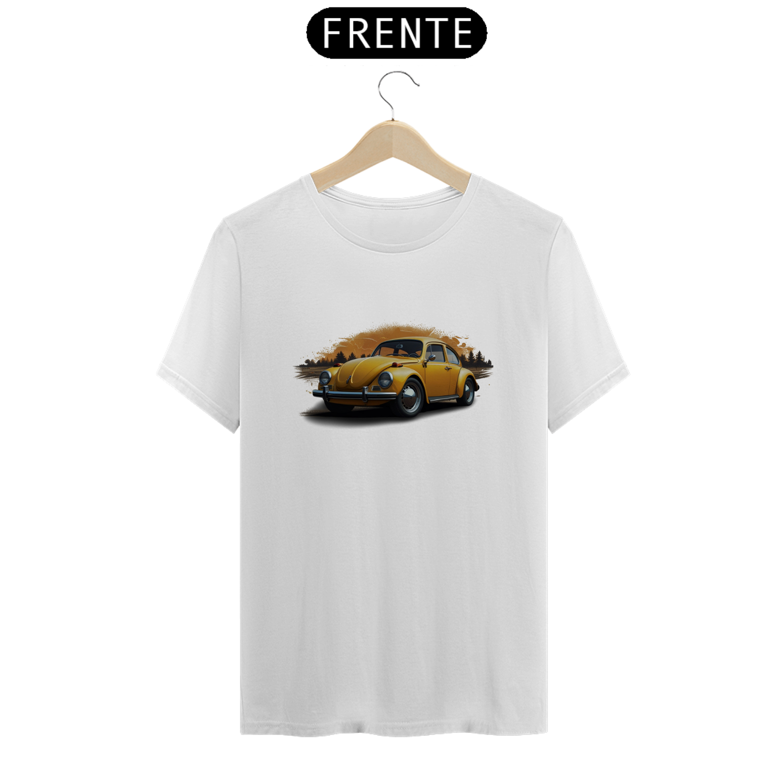 Beetle Sunshine: Camiseta do Clássico Fusca Amarelo