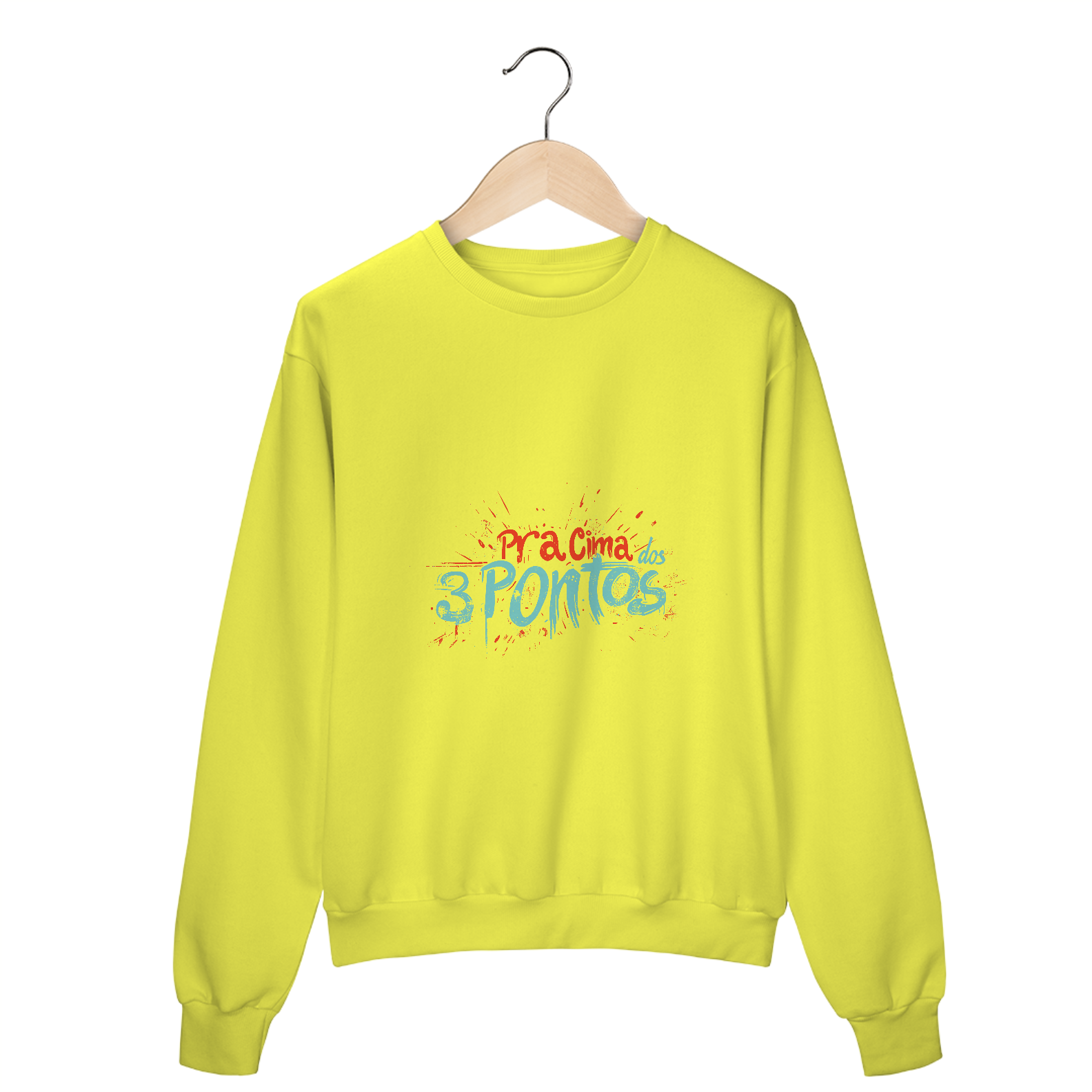 Moletom Fechado Neon Pra Cima dos 3 Pontos