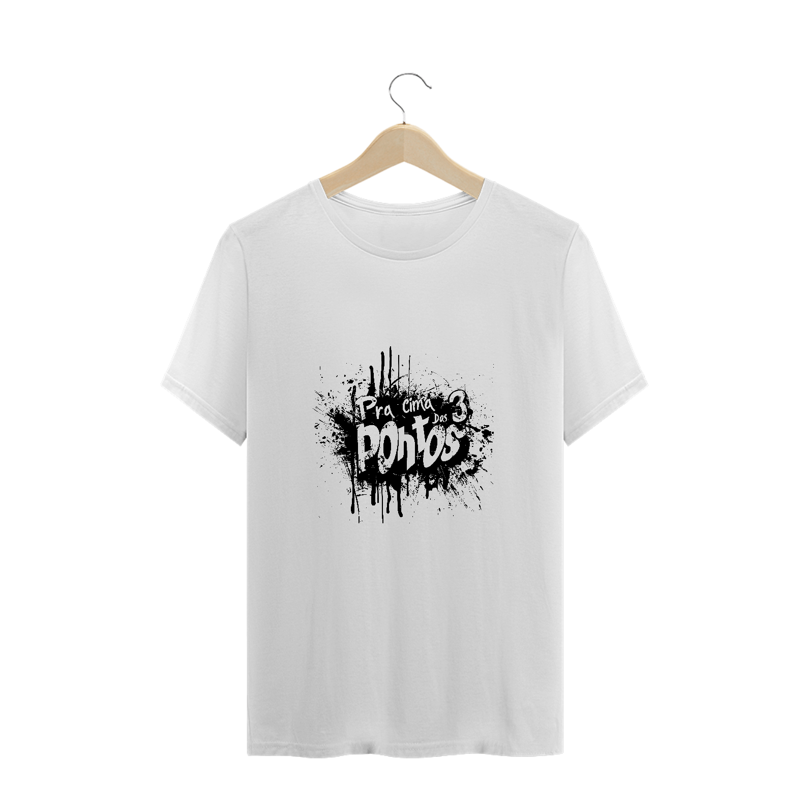 Camiseta Plus Size Pra Cima dos 3 Pontos