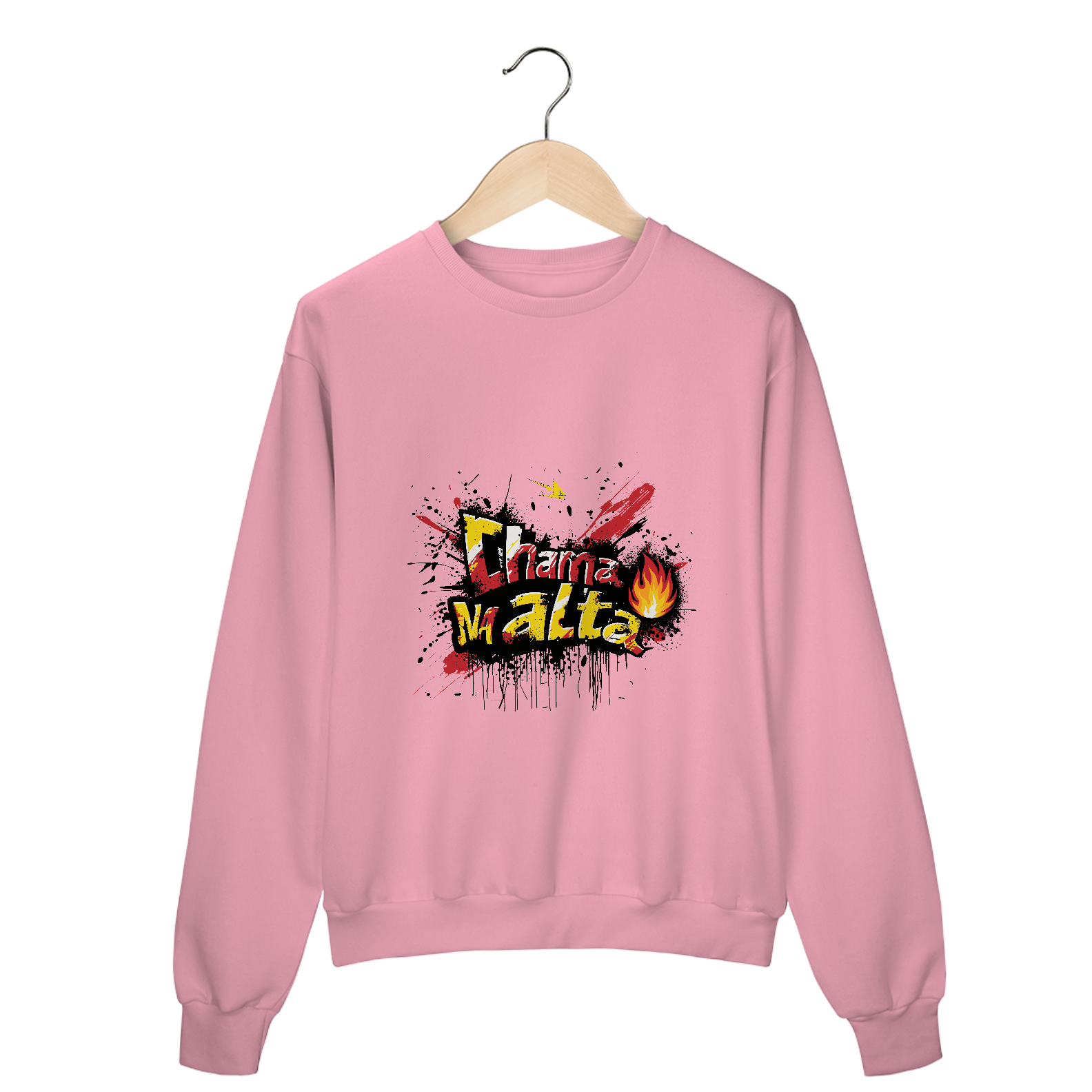 Moletom Fechado Neon Chama na Alta - Fire