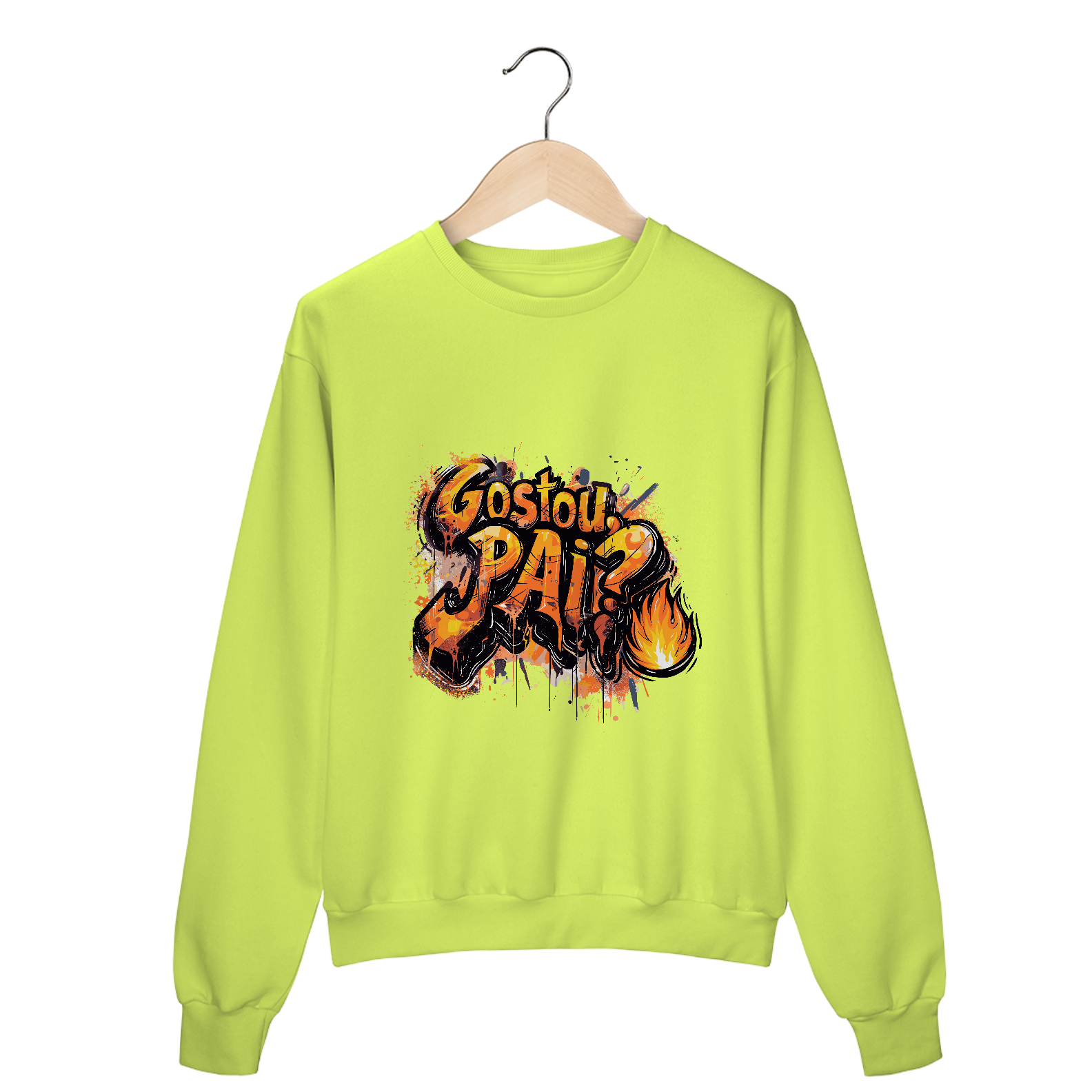 Moletom Fechado Neon Gostou, pai? - Fire