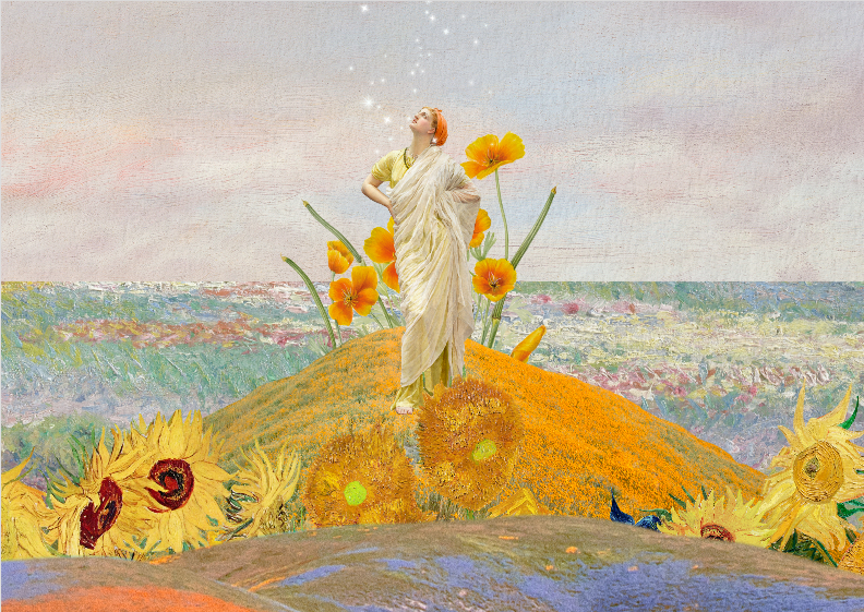  Pôster Van Gogh Floral Dreamscape