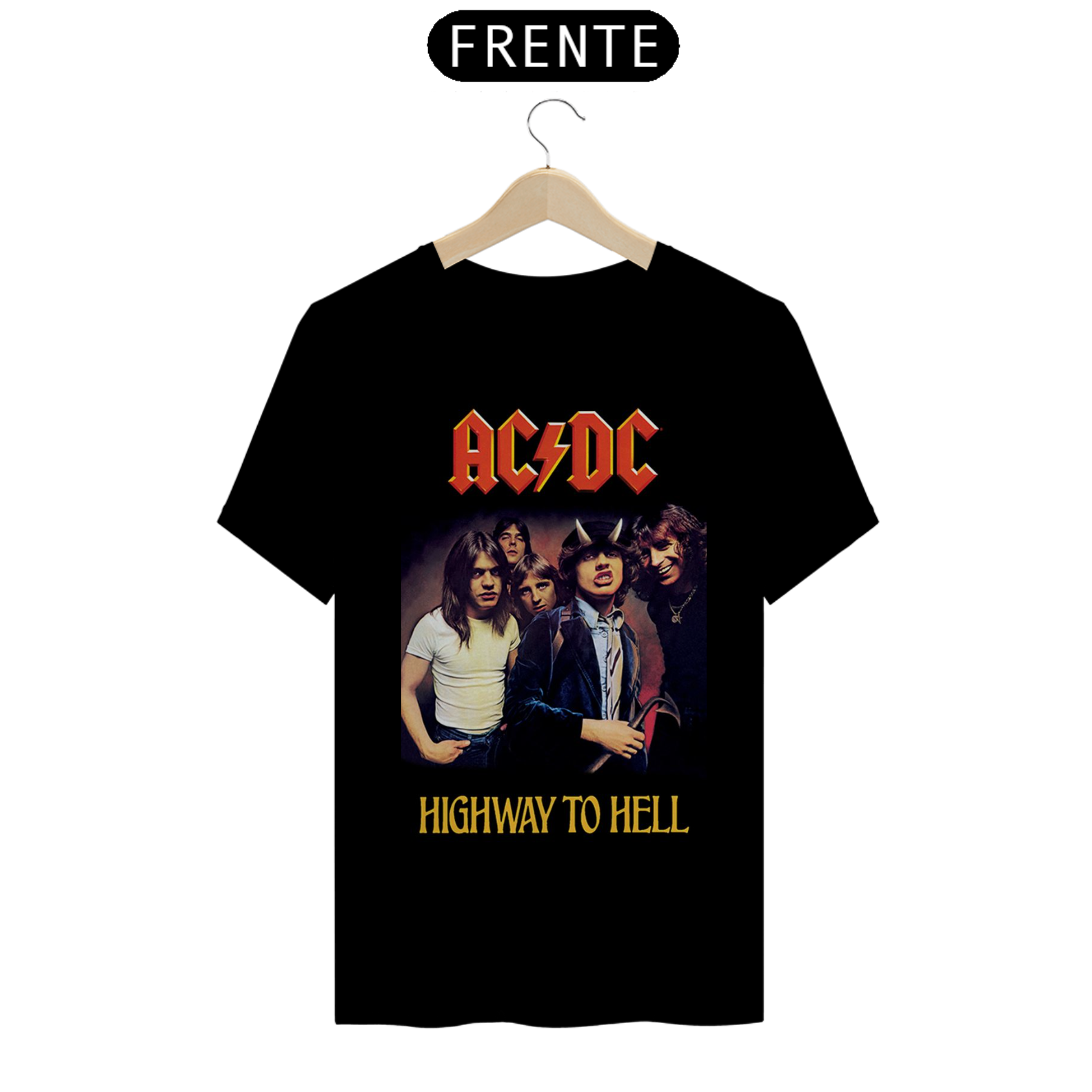 Camiseta Masculina Rock ACDC Preta