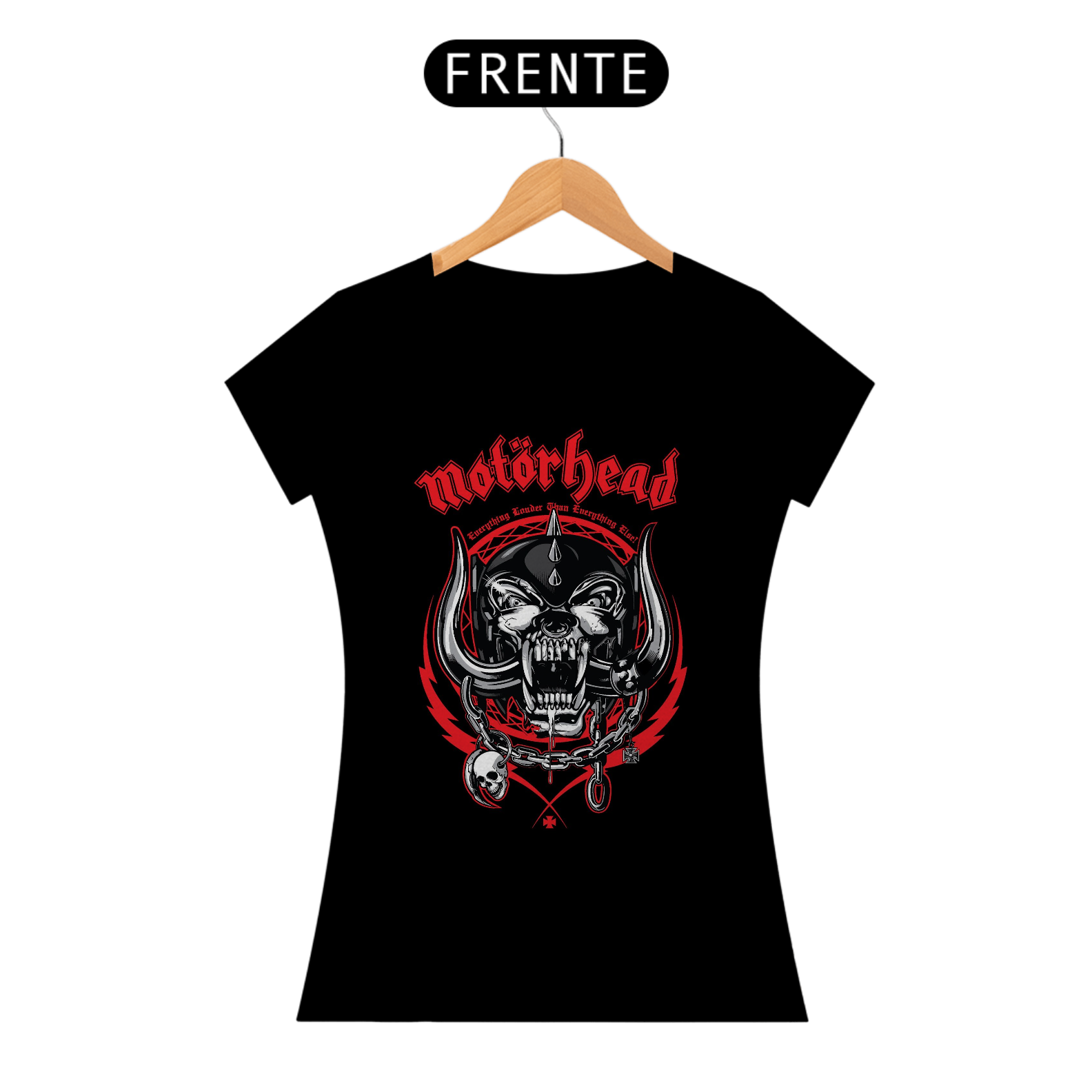 Camiseta Feminina Rock Motorhead Preta