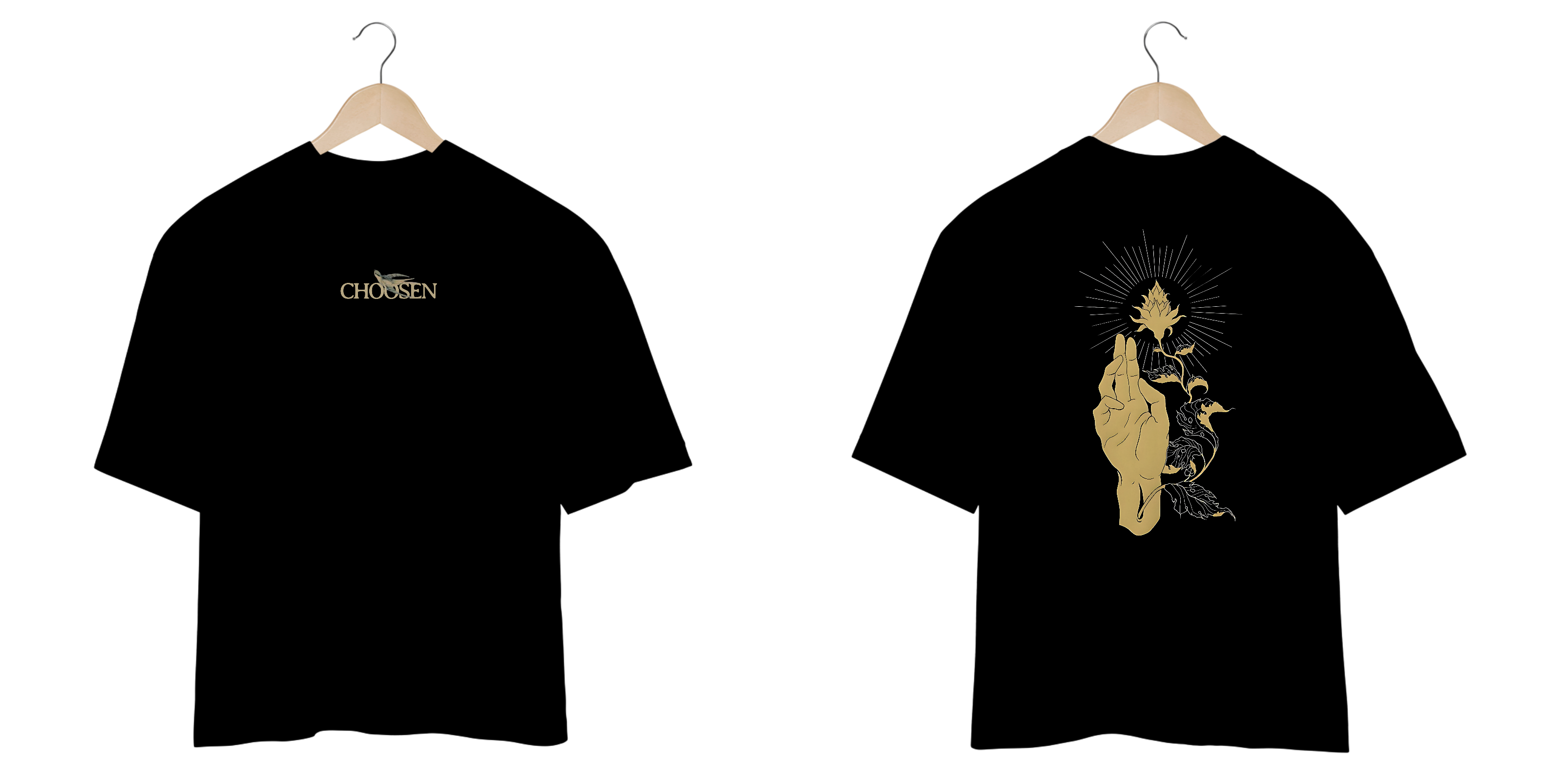 CAMISETA OVERSIZED ALFA ÔMEGA PRETO