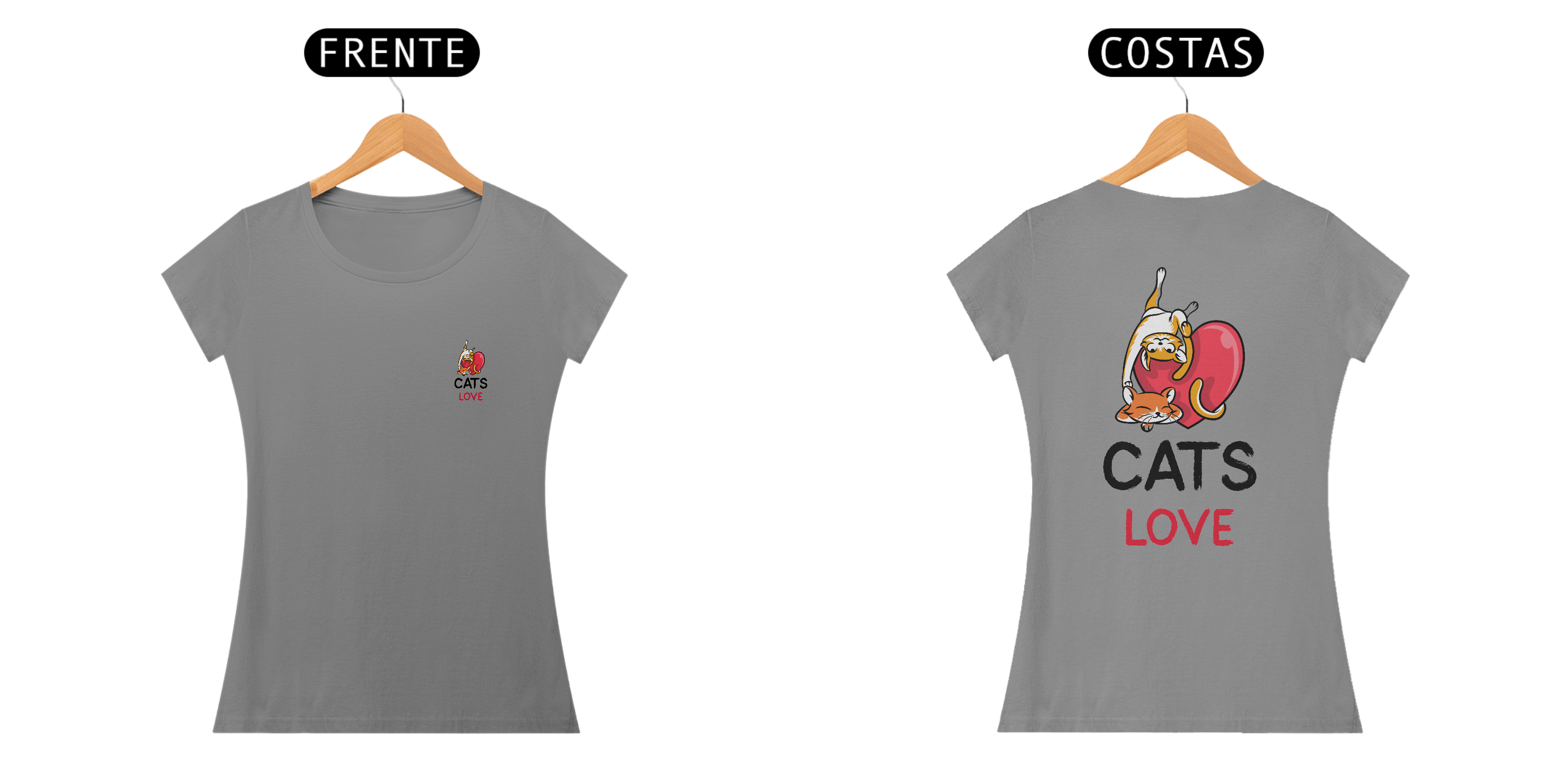 Camiseta Baby Love Cats Stare