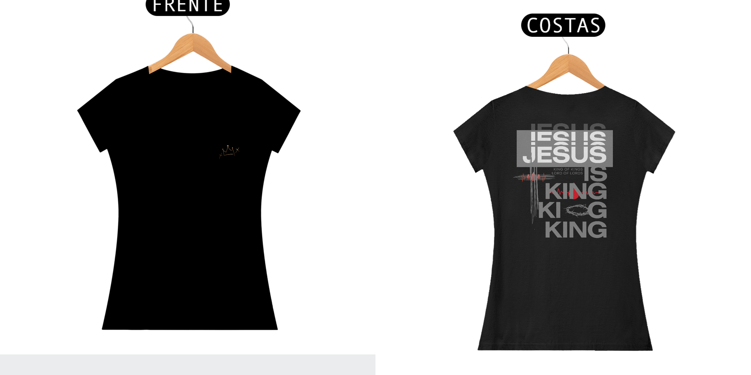 Camiseta Baby Long Stare Jesus King Maranata 