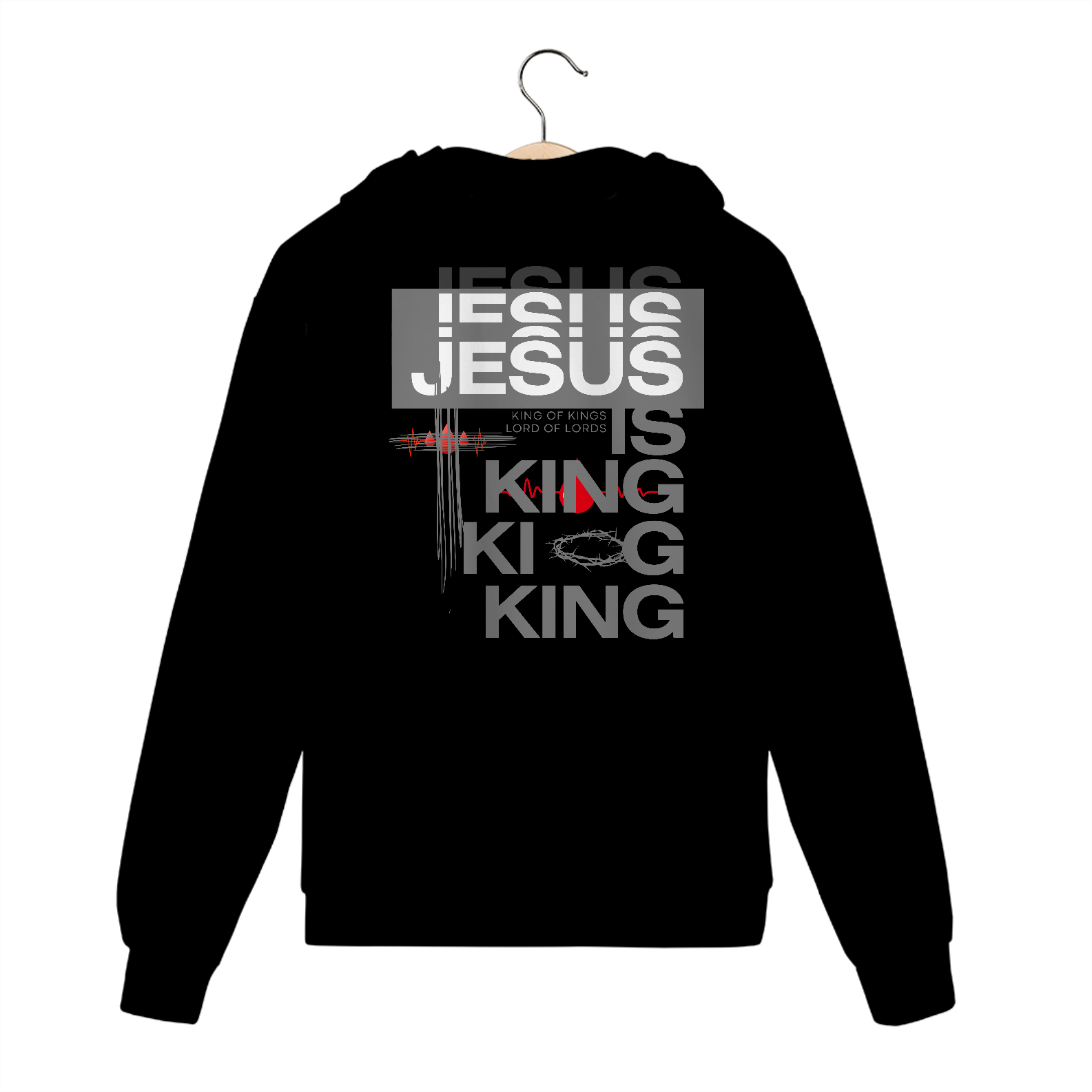 Moletom com Ziper Stare Jesus King Maranata 