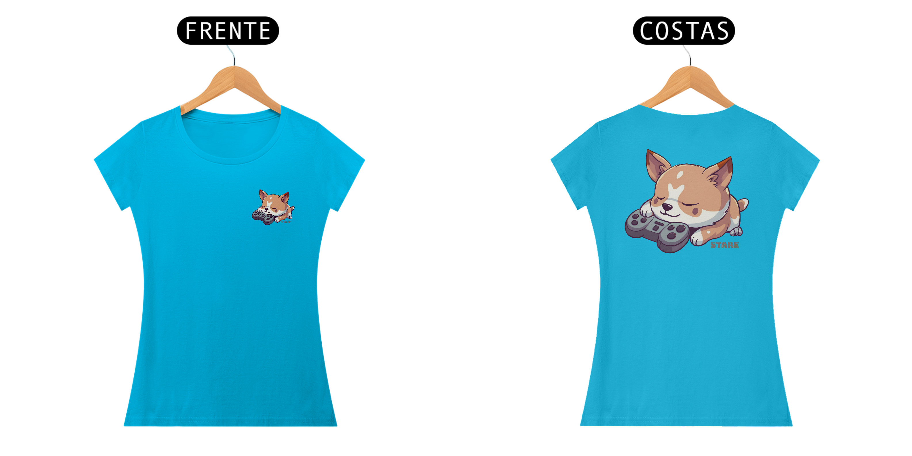 Camiseta Baby Look Dog Game