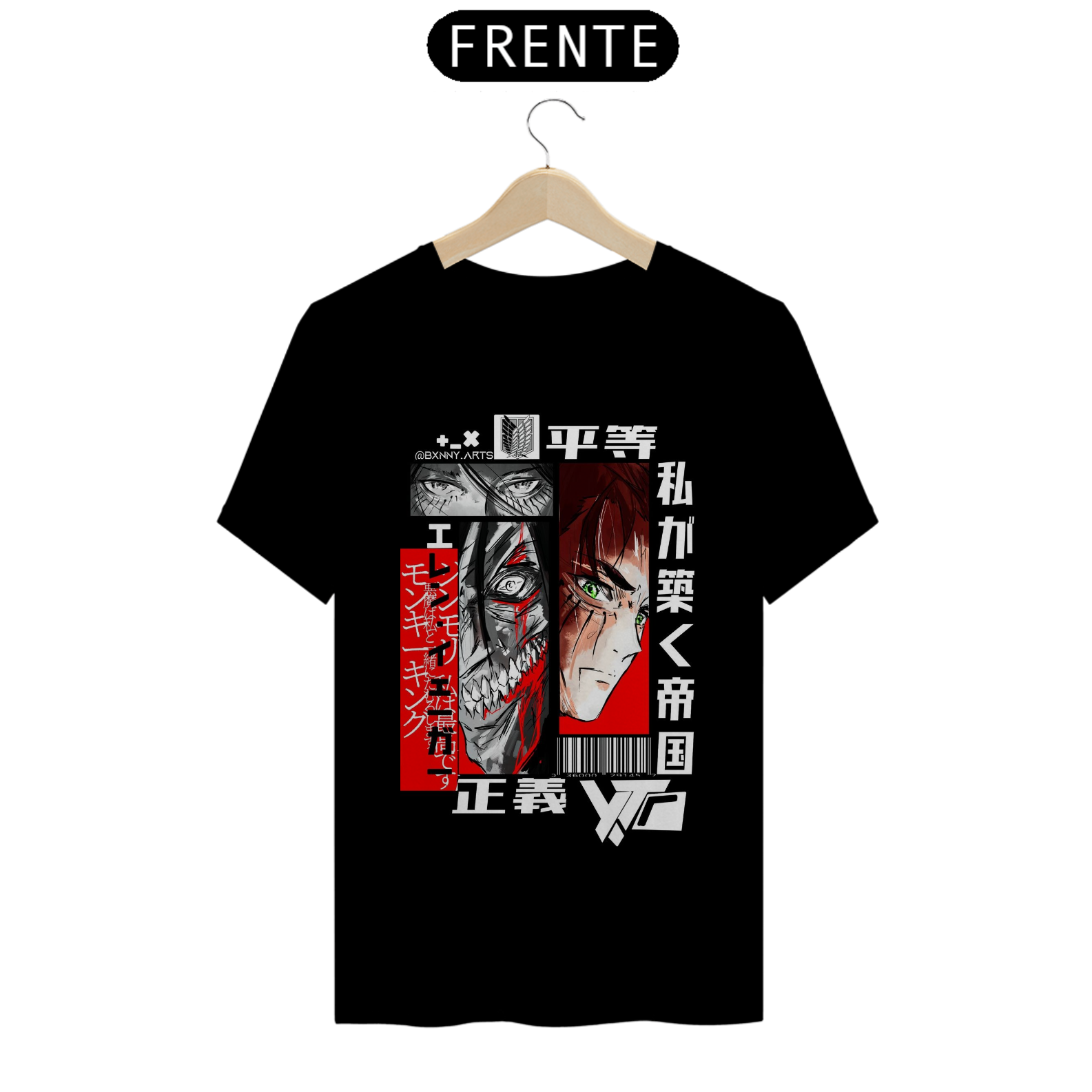 camiseta eren jeaguer atak on titan 