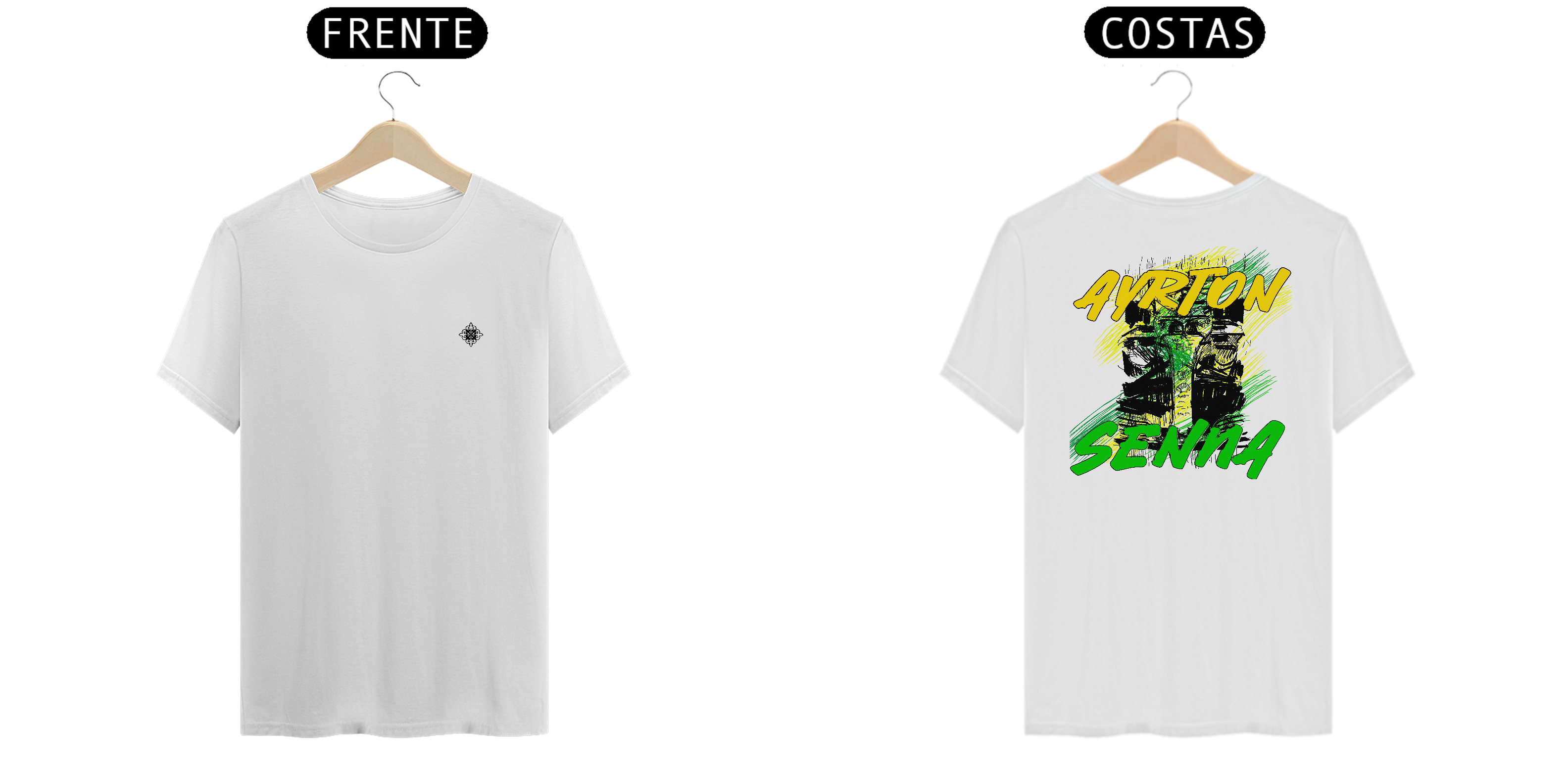 TSHIRT SENNA VERDE E AMARELO