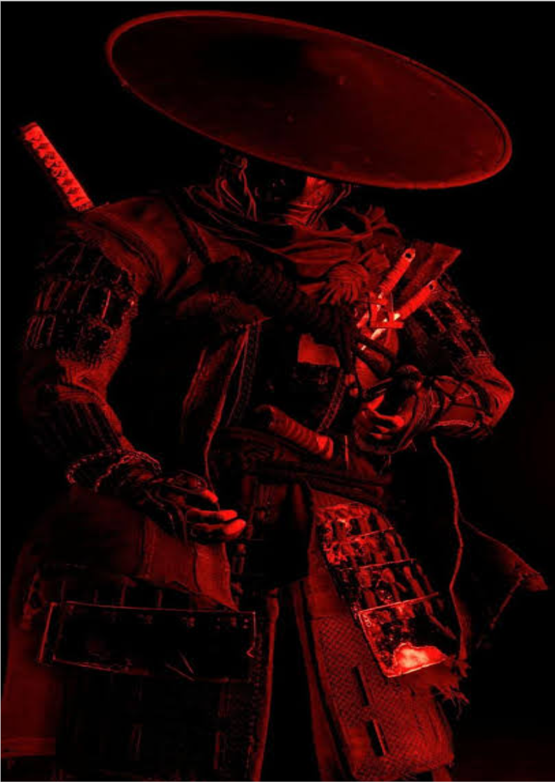 Quadro/poster samurai red 