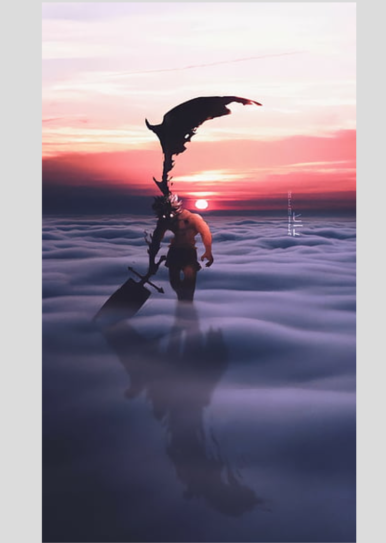 retrato paisagem black clover