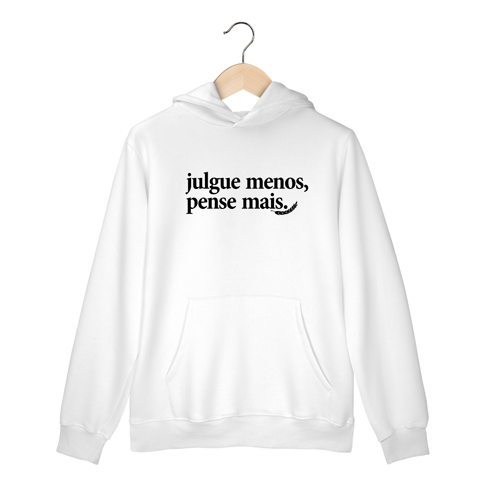 “Julgue Menos, Pense Mais” – Moletom NAS PREMIUM Branco
