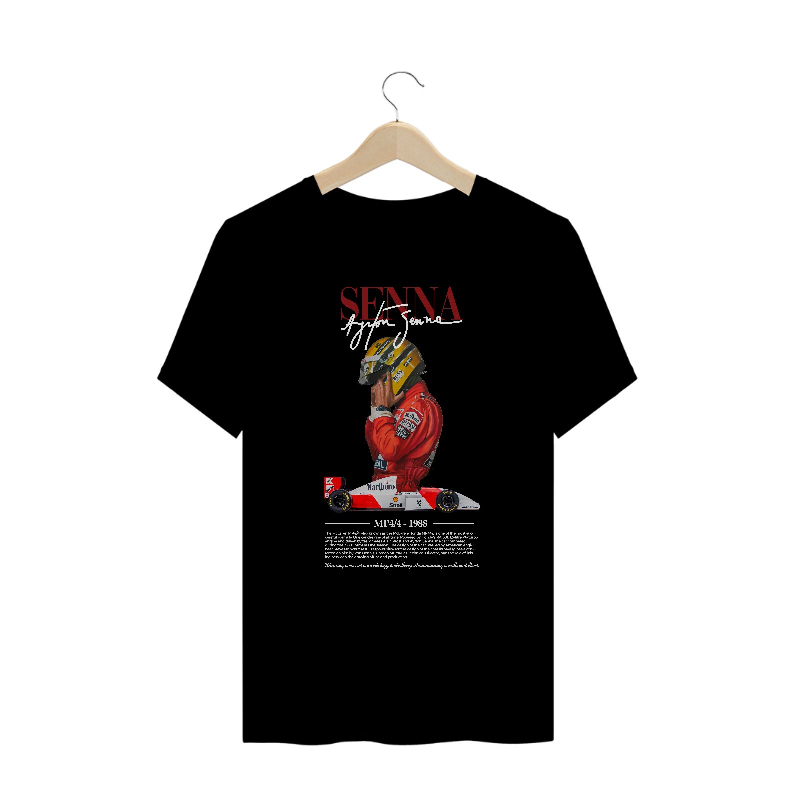 Camiseta Senna MP4/4 - Plus Size