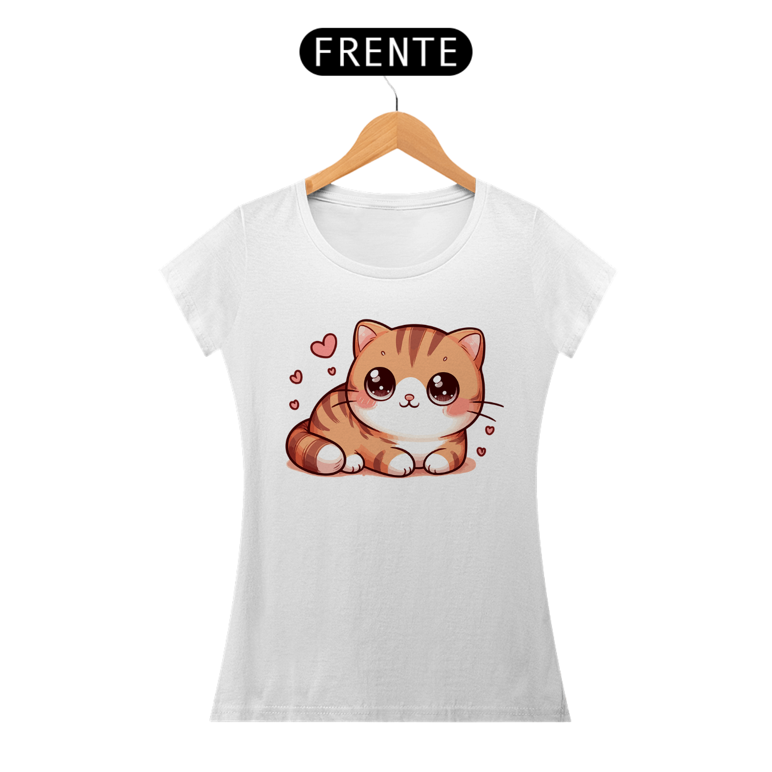 CAMISA FEMININA 'ESTAMPA GATO