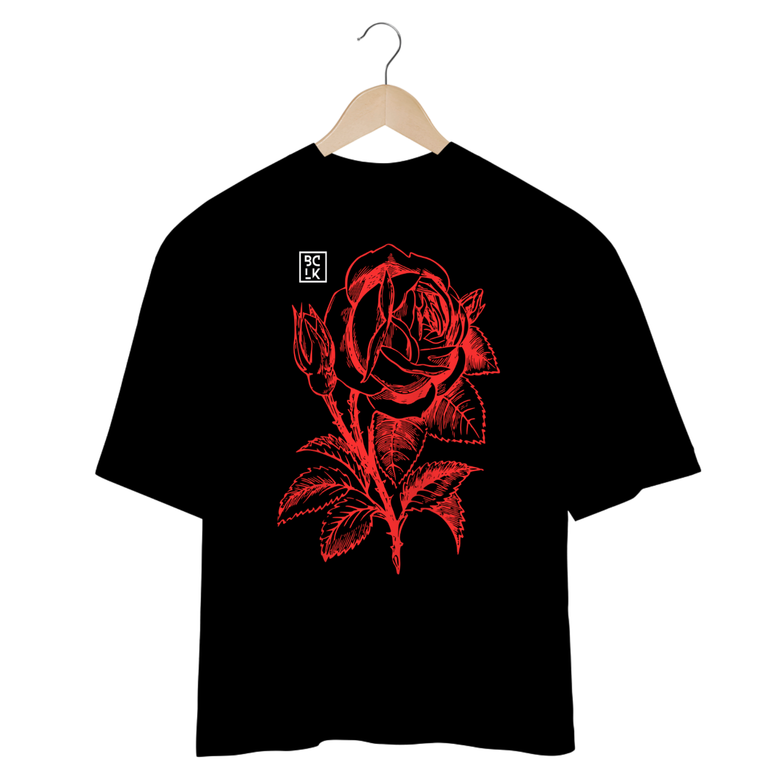 Camiseta Oversizedonne black rosa v
