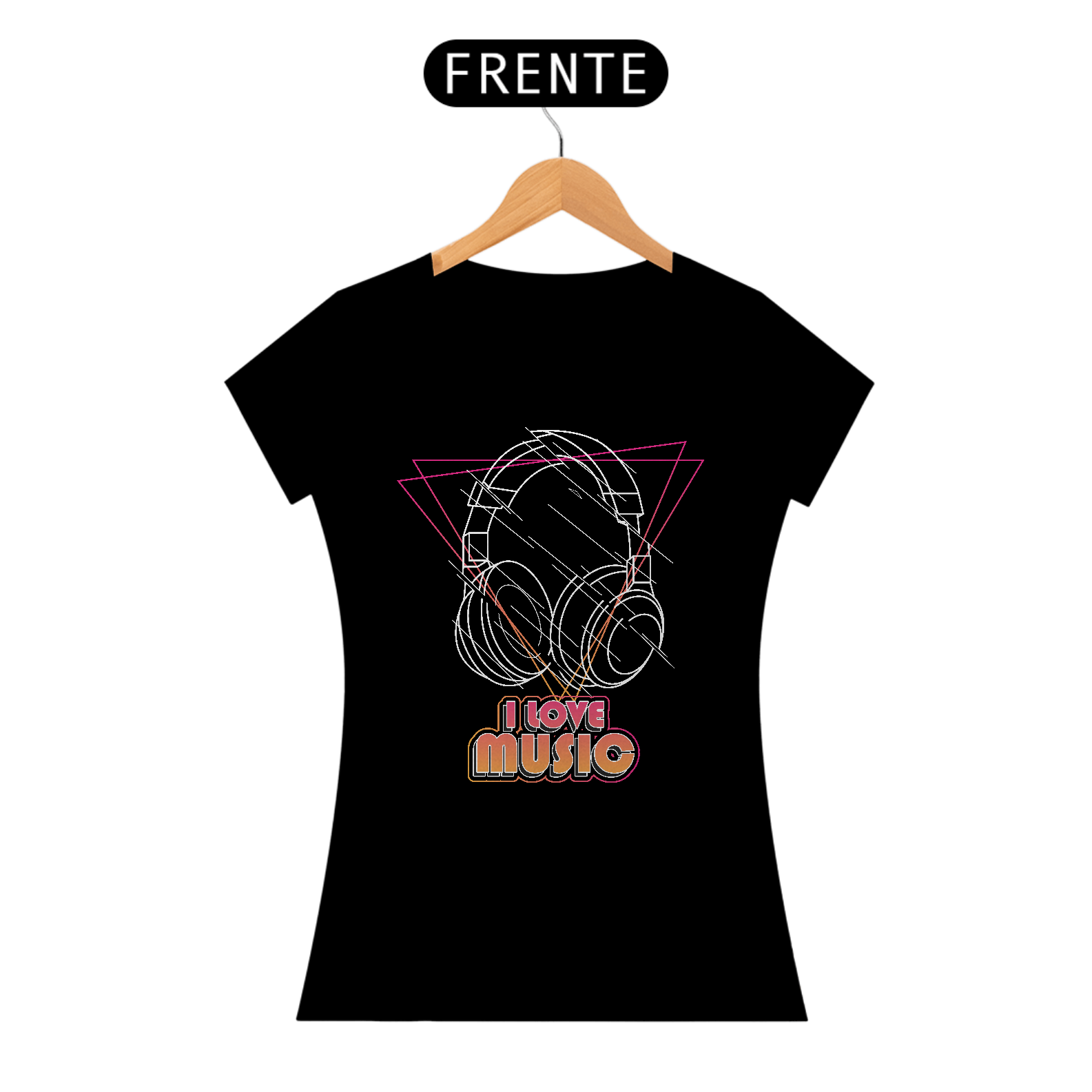 Camiseta Feminina I Love Music