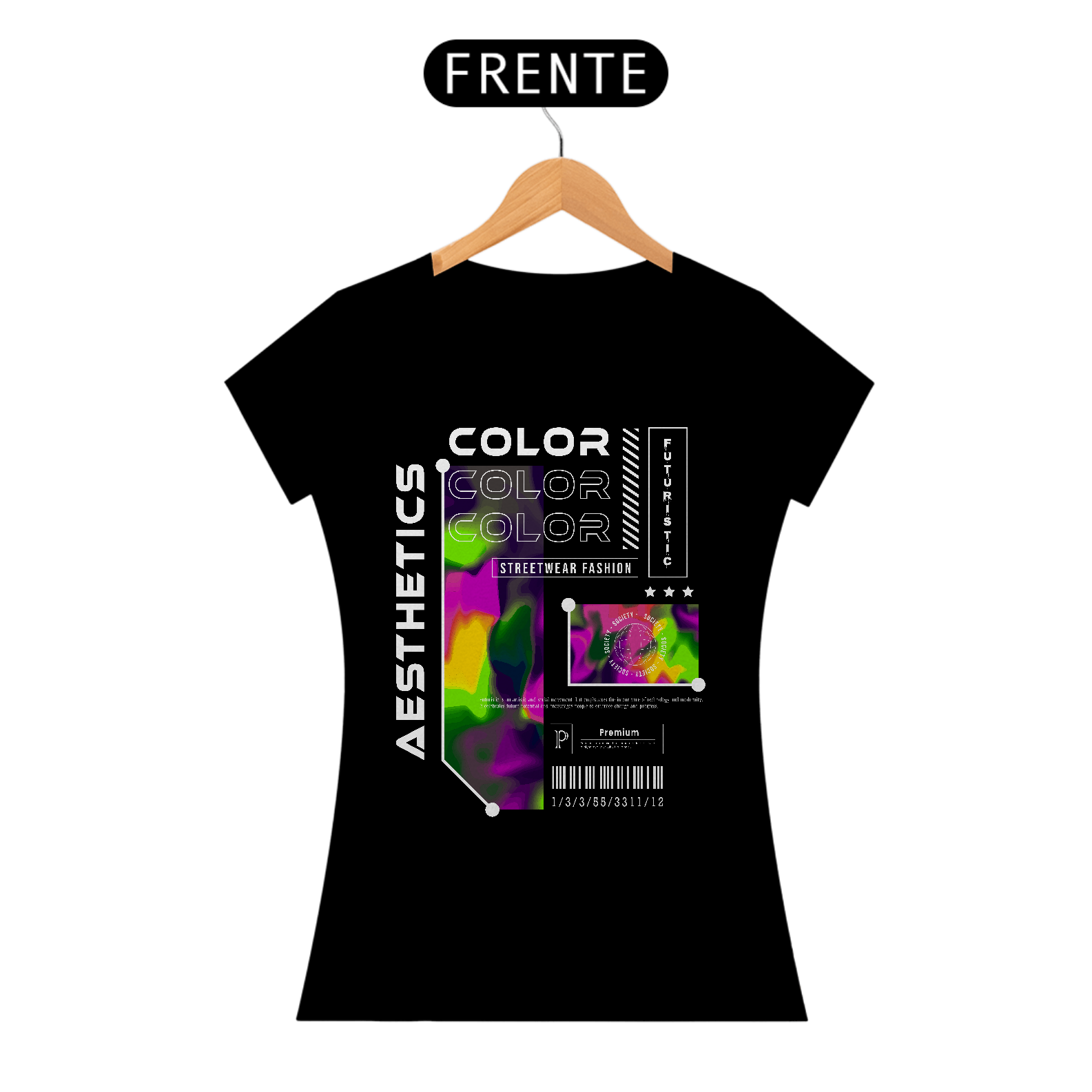 Camiseta Feminina Aesthetic Color