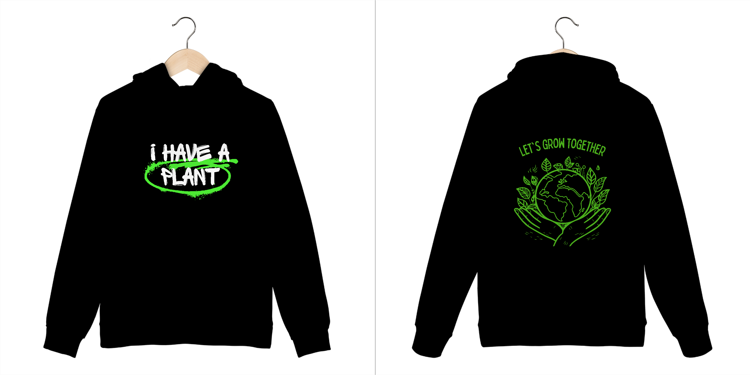 Moletom Canguru I've a Plant + Let's Grow Together