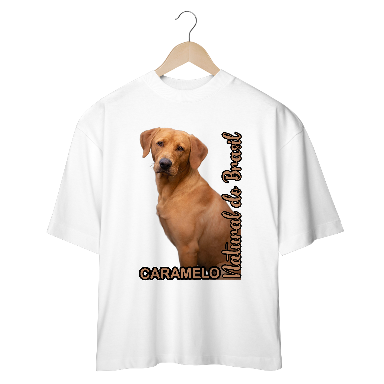Camiseta oversized caramelo