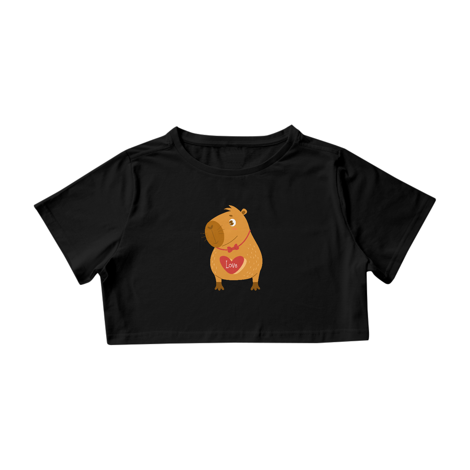 Camisa cropped capivara