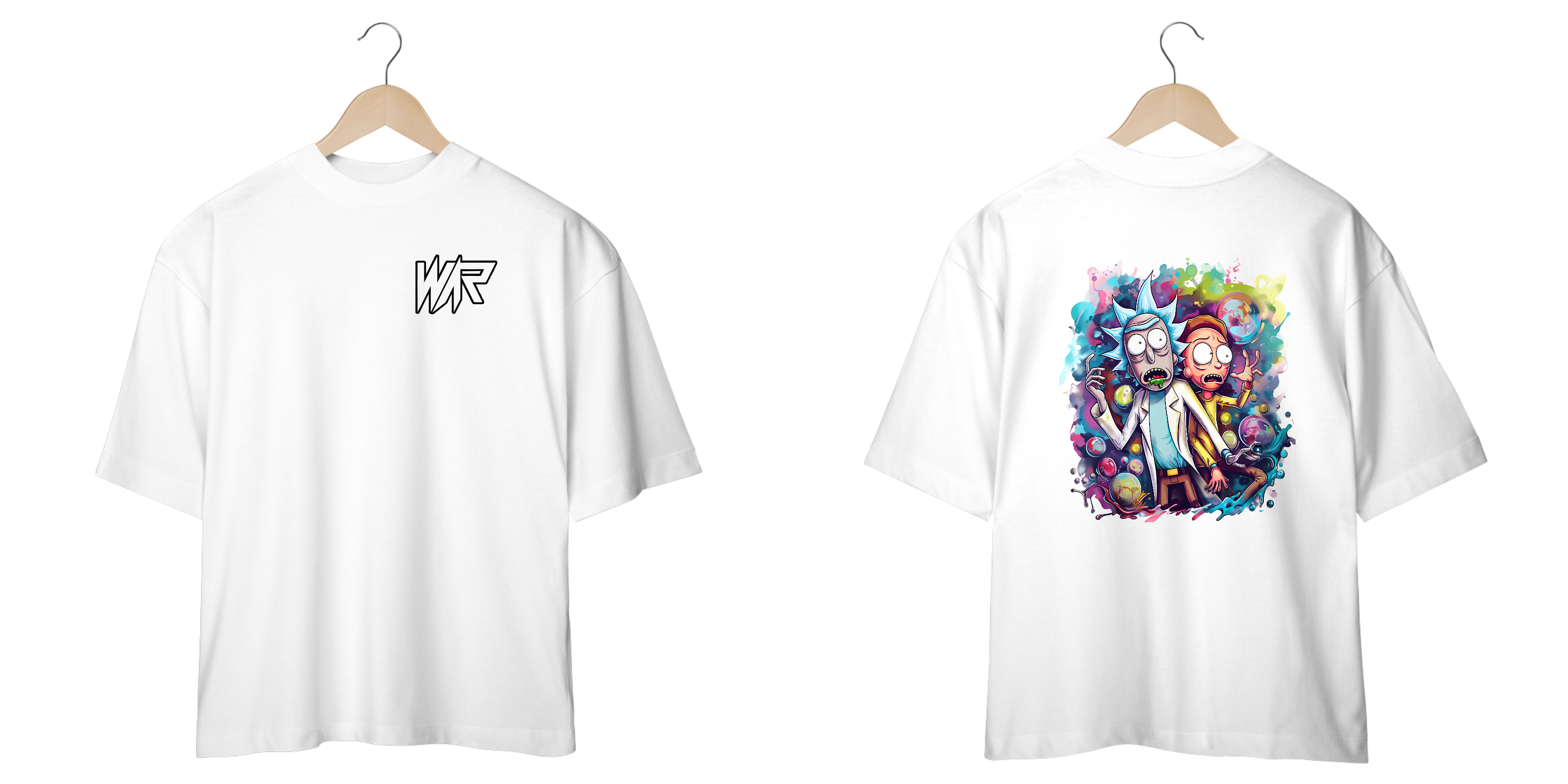 Camisa Oversized Rick and Morty versão WAR